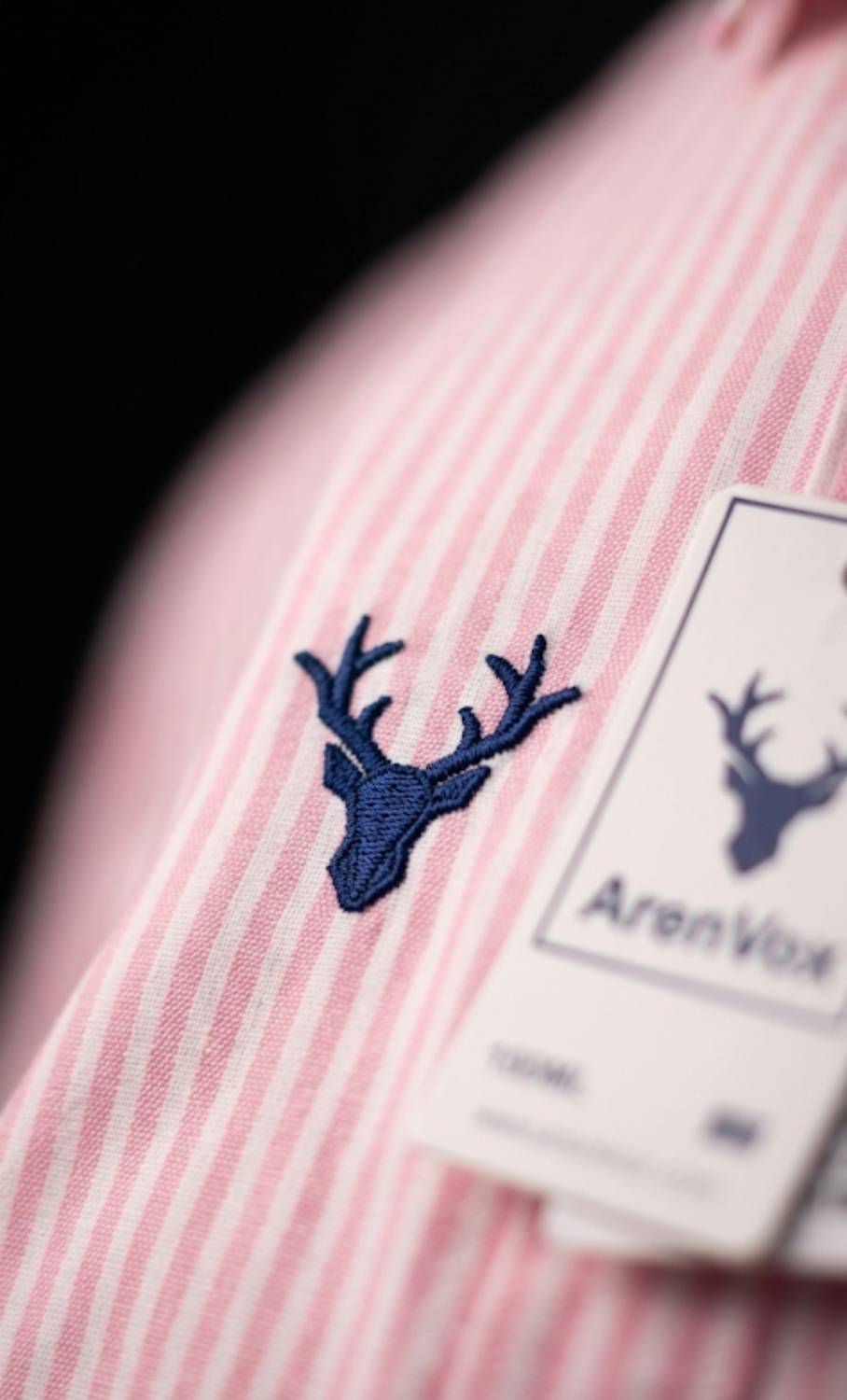 Arenvox Men Striped Casual Pink, White Shirt - Image 3