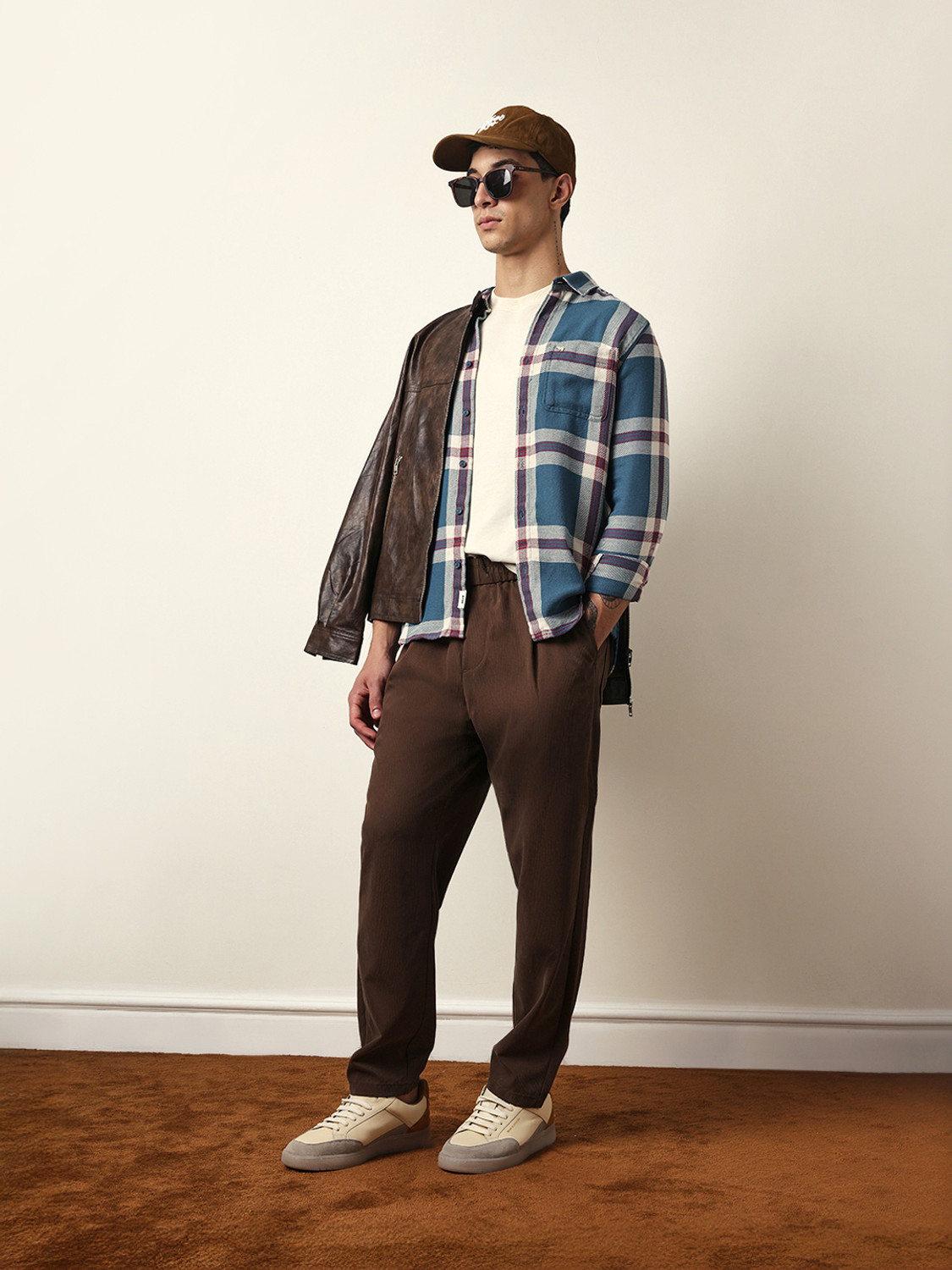 Image of THE BEAR HOUSE Men Checkered Casual Multicolor Shirt