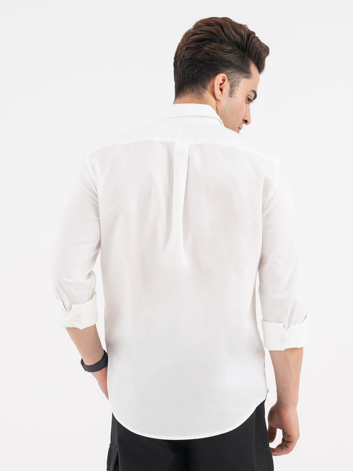 Image of RED TAPE Men Solid Formal White Shirt