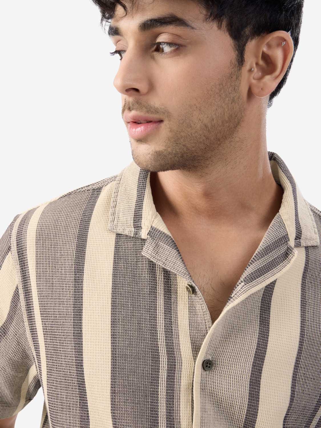 Image of The Souled Store Men Striped Casual Multicolor Shirt