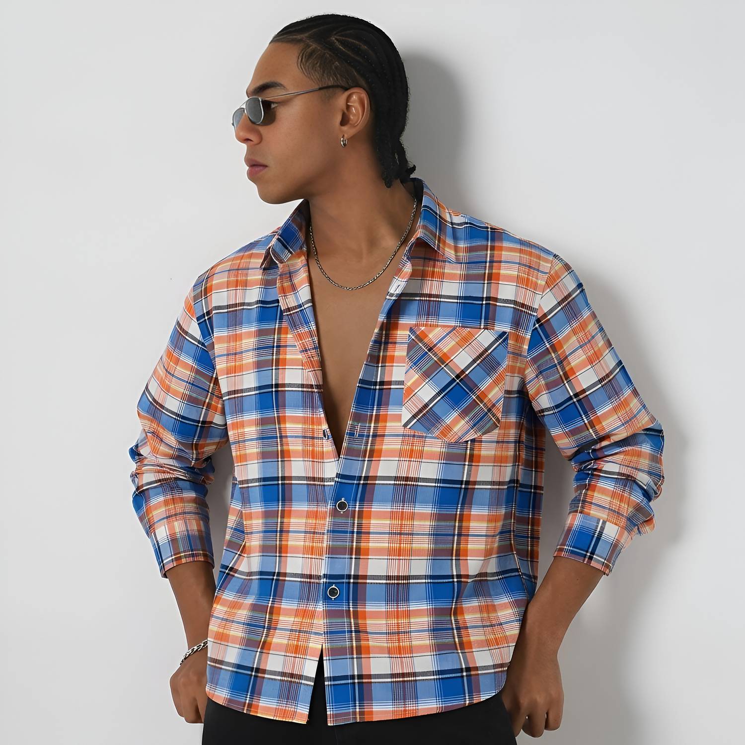 Bloviate Men Checkered Casual Multicolor Shirt