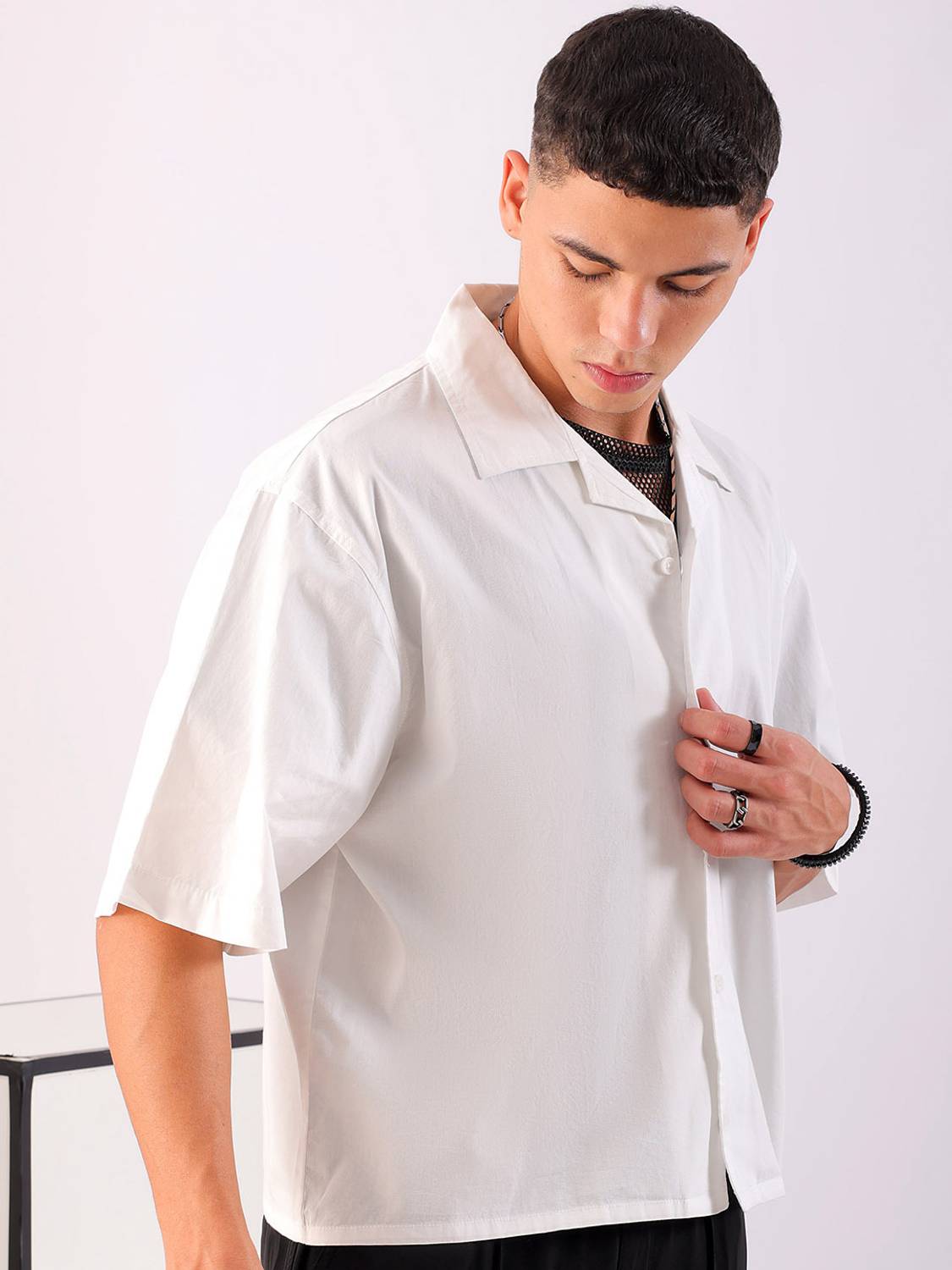 The Indian Garage Co. Men White Graphic Print Shirt - Image 5