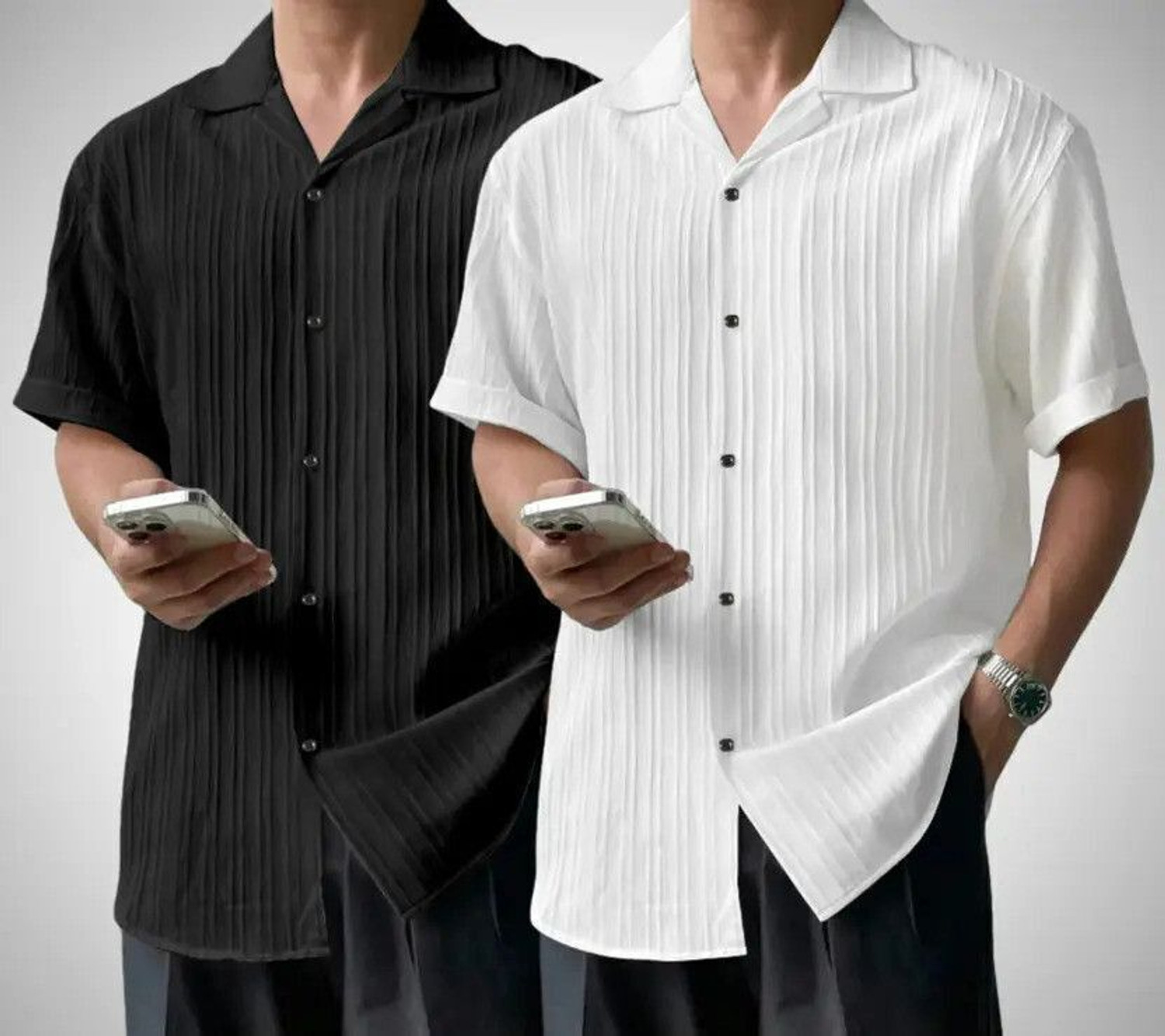 Image of HaloMenss Men Self Design Casual Multicolor Shirt