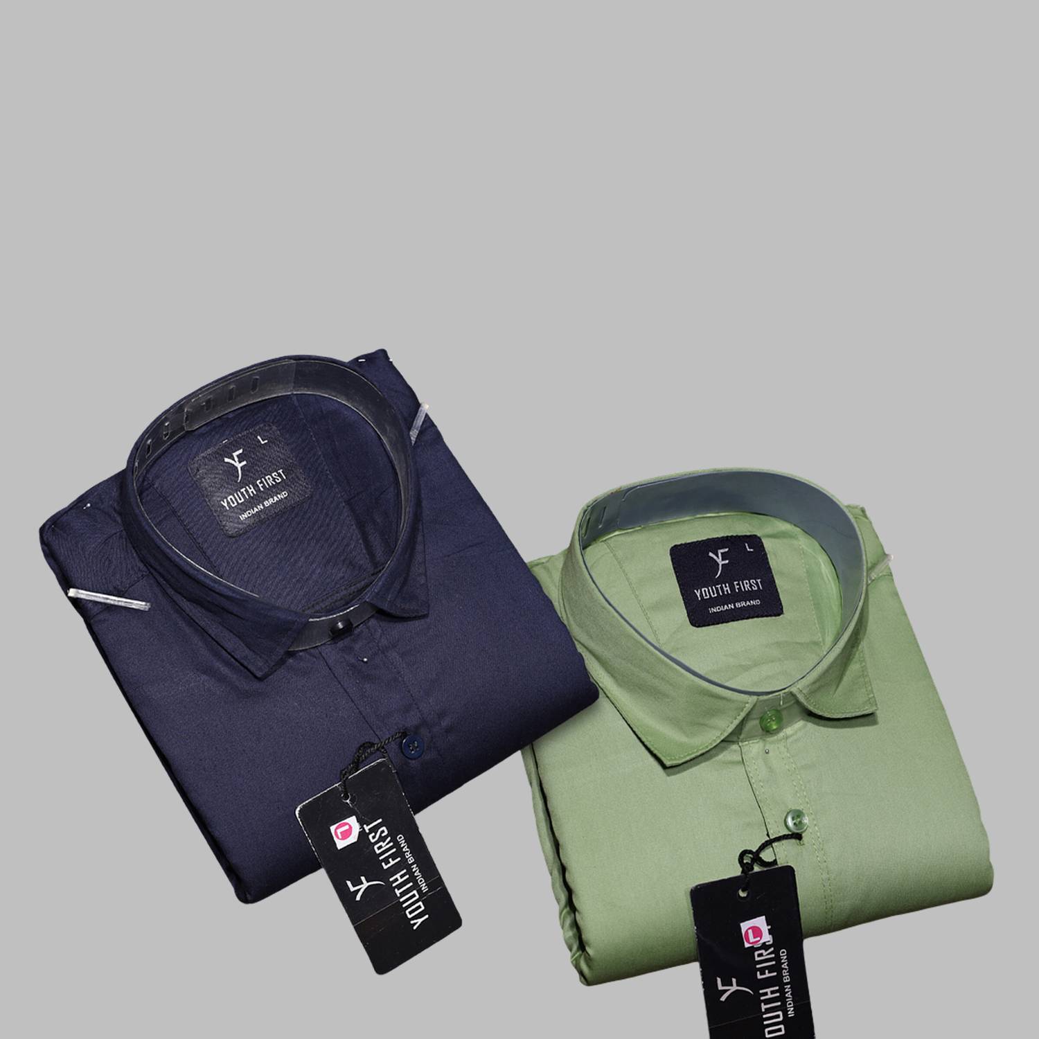 youth first Men Relaxed Fit Fit Solid Spread Collar Formal Shirt