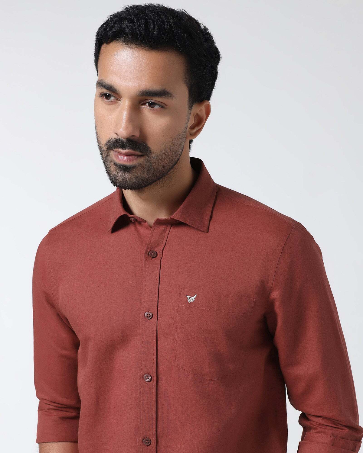 Image of Blackberrys Men Solid Casual Red Shirt