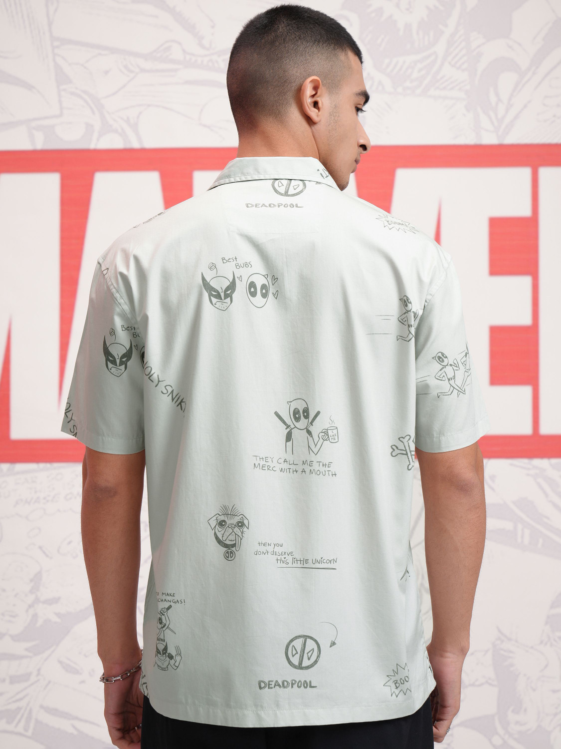 Image of HIGHLANDER Men Printed Casual Grey Shirt