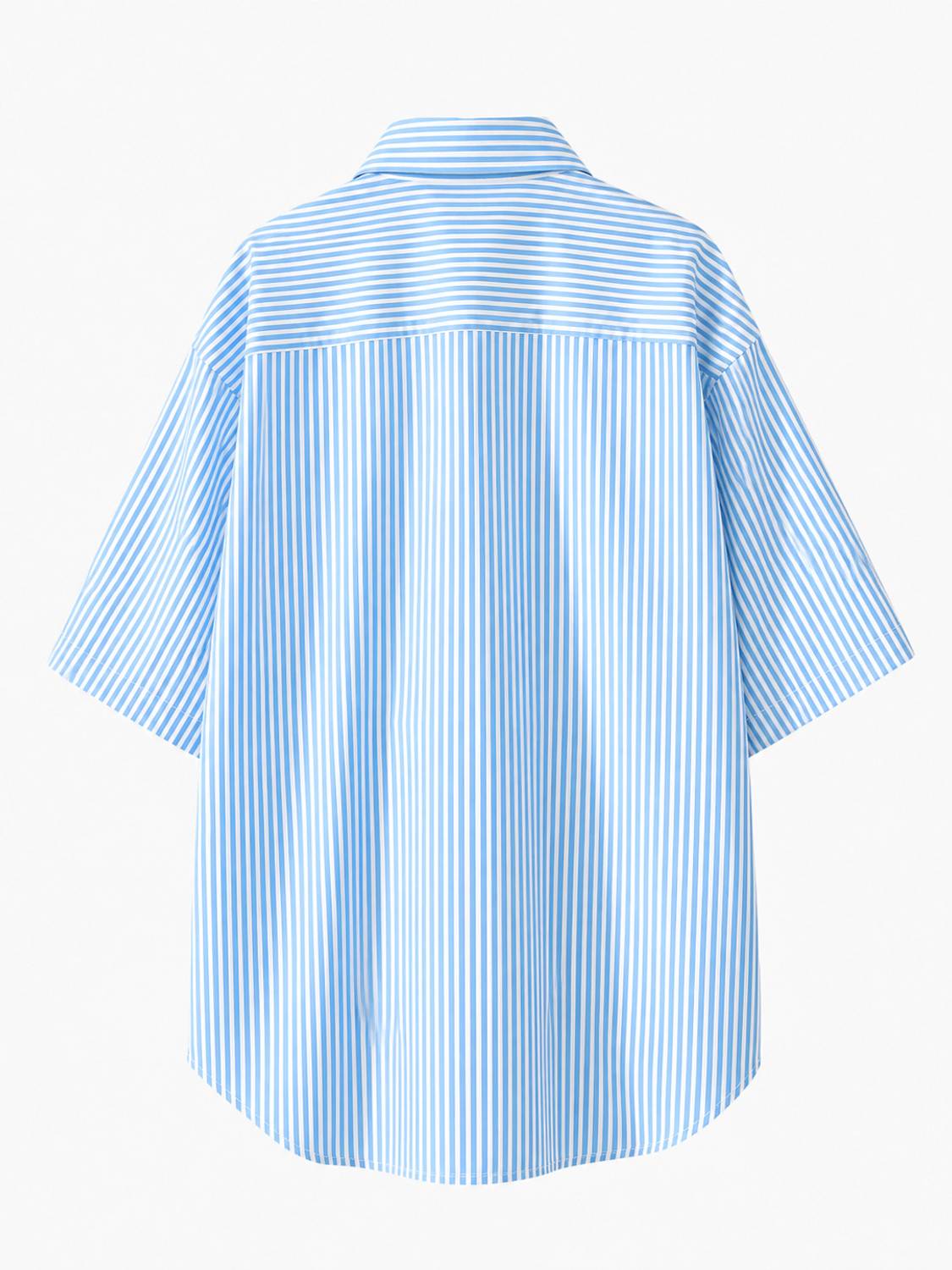 Asta Moda Men Striped Blue, White Shirt - Image 2