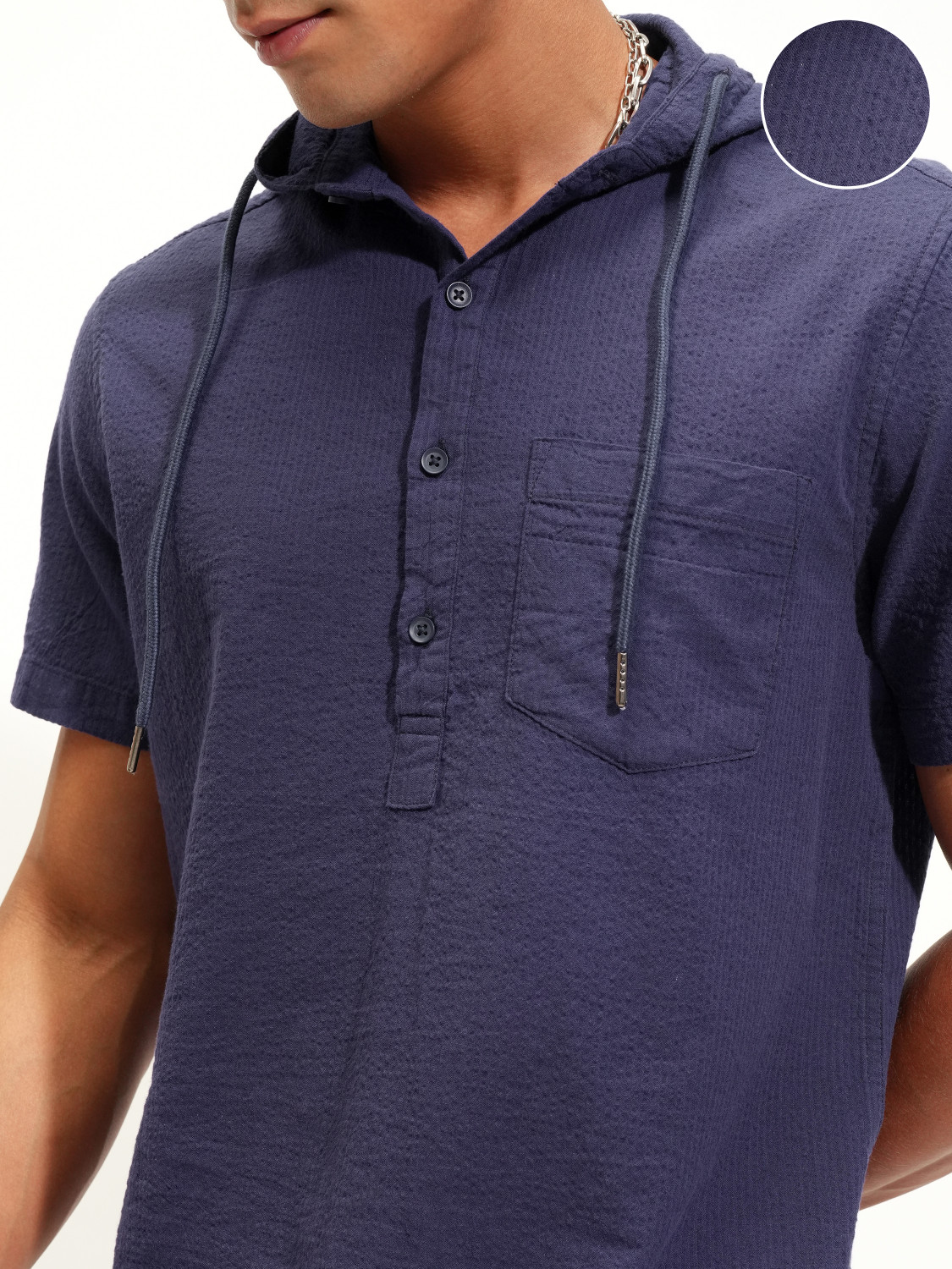 Image of HIGHLANDER Men Solid Casual Purple Shirt