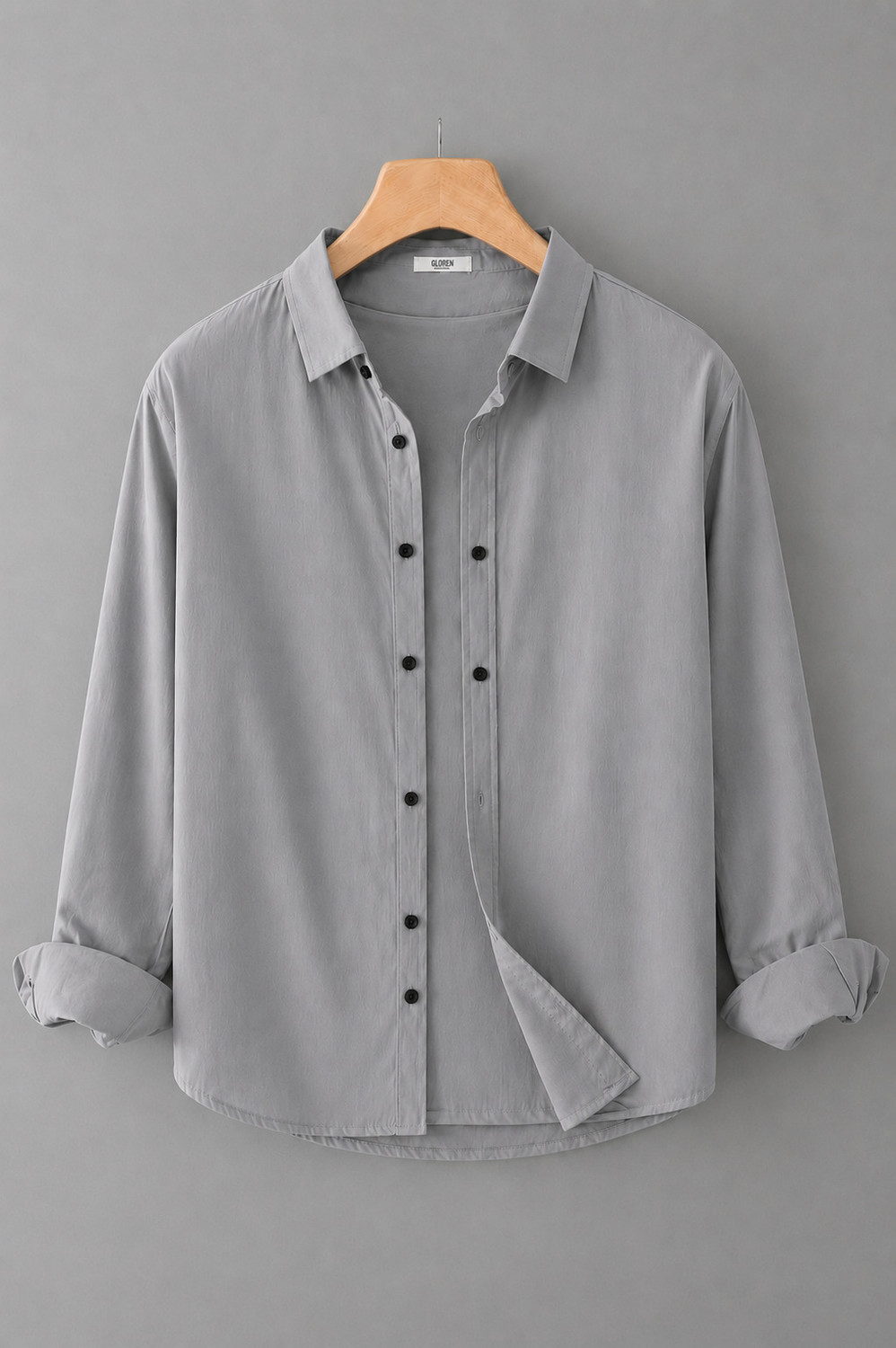 Image of GLOREN Men Solid Casual Multicolor Shirt