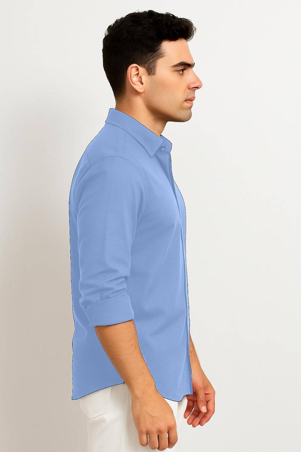 MACSAM Men Light Blue Casual Shirt - Image 3