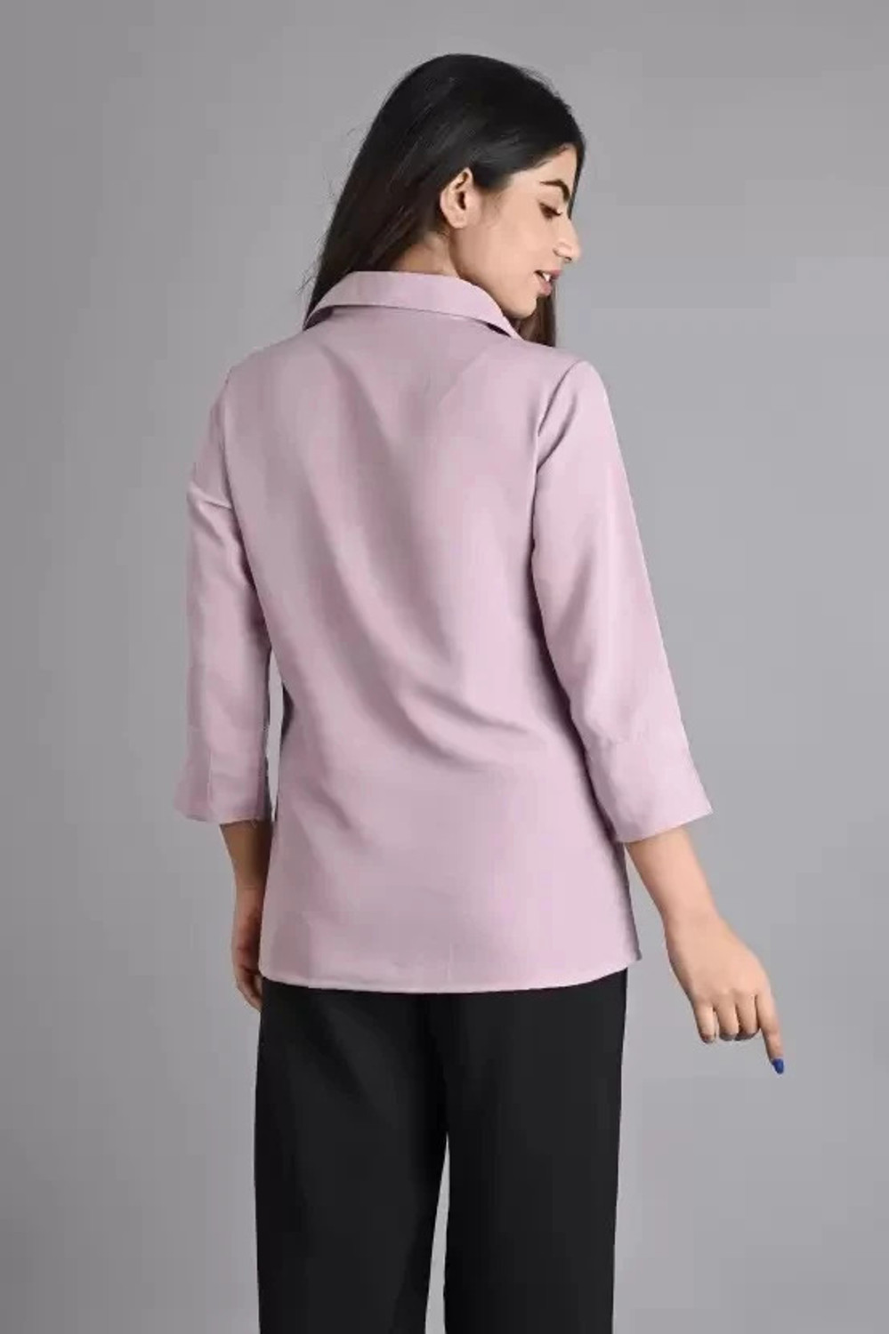 Image of MAGHMA Women Solid Casual Purple Shirt