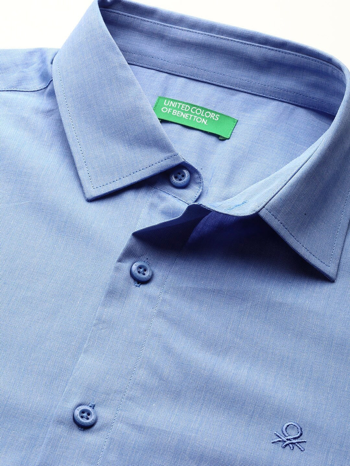 Image of United Colors of Benetton Men Solid Casual Pink Shirt