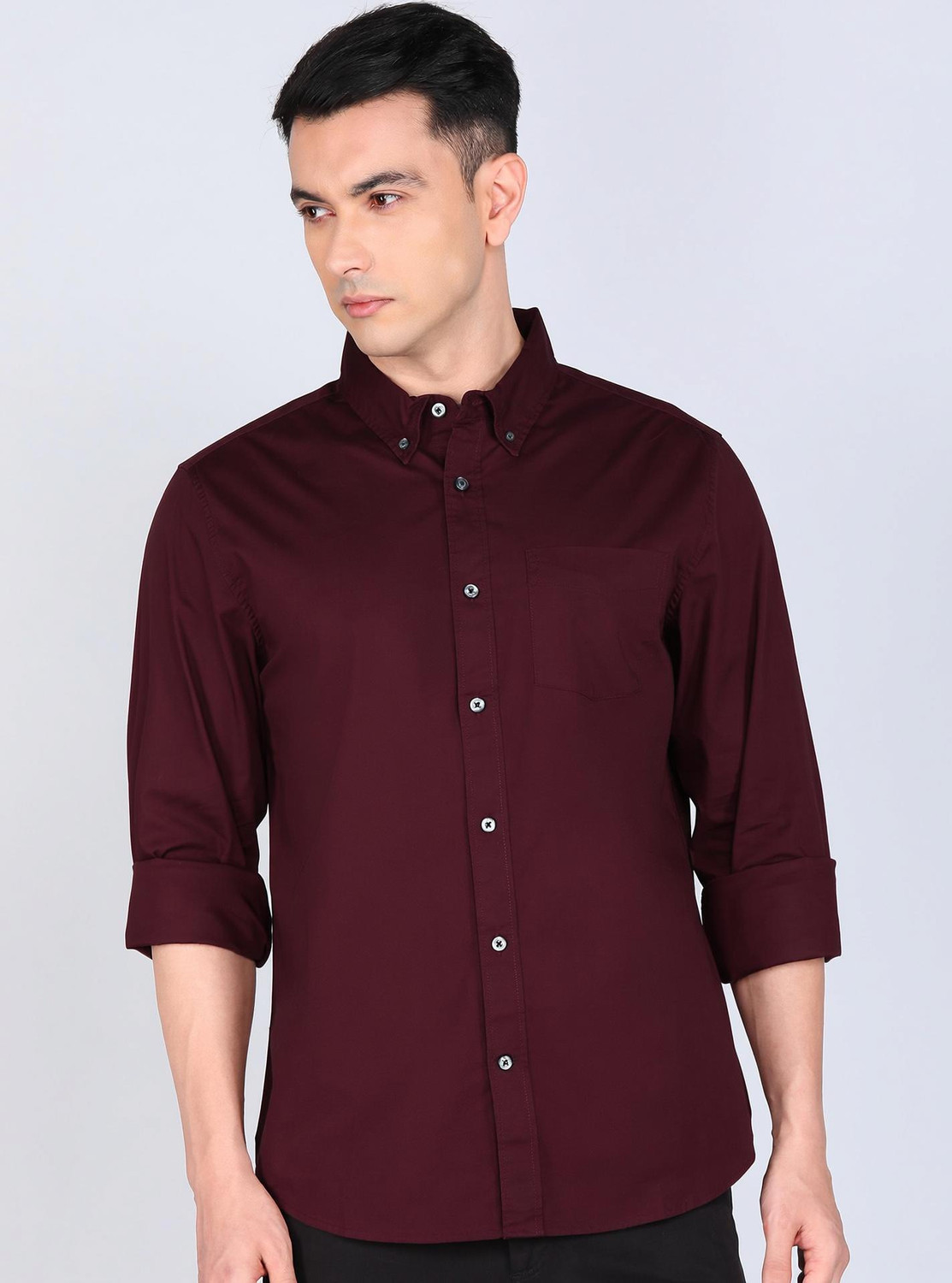 Image of GAP Men Solid Casual Red Shirt