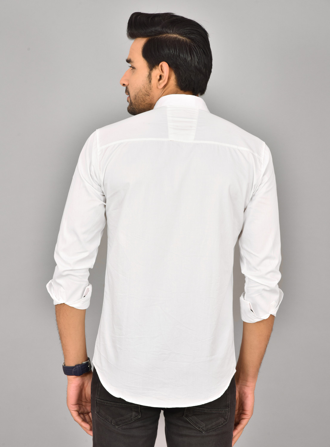 Image of HEMS Men Solid Casual Multicolor Shirt