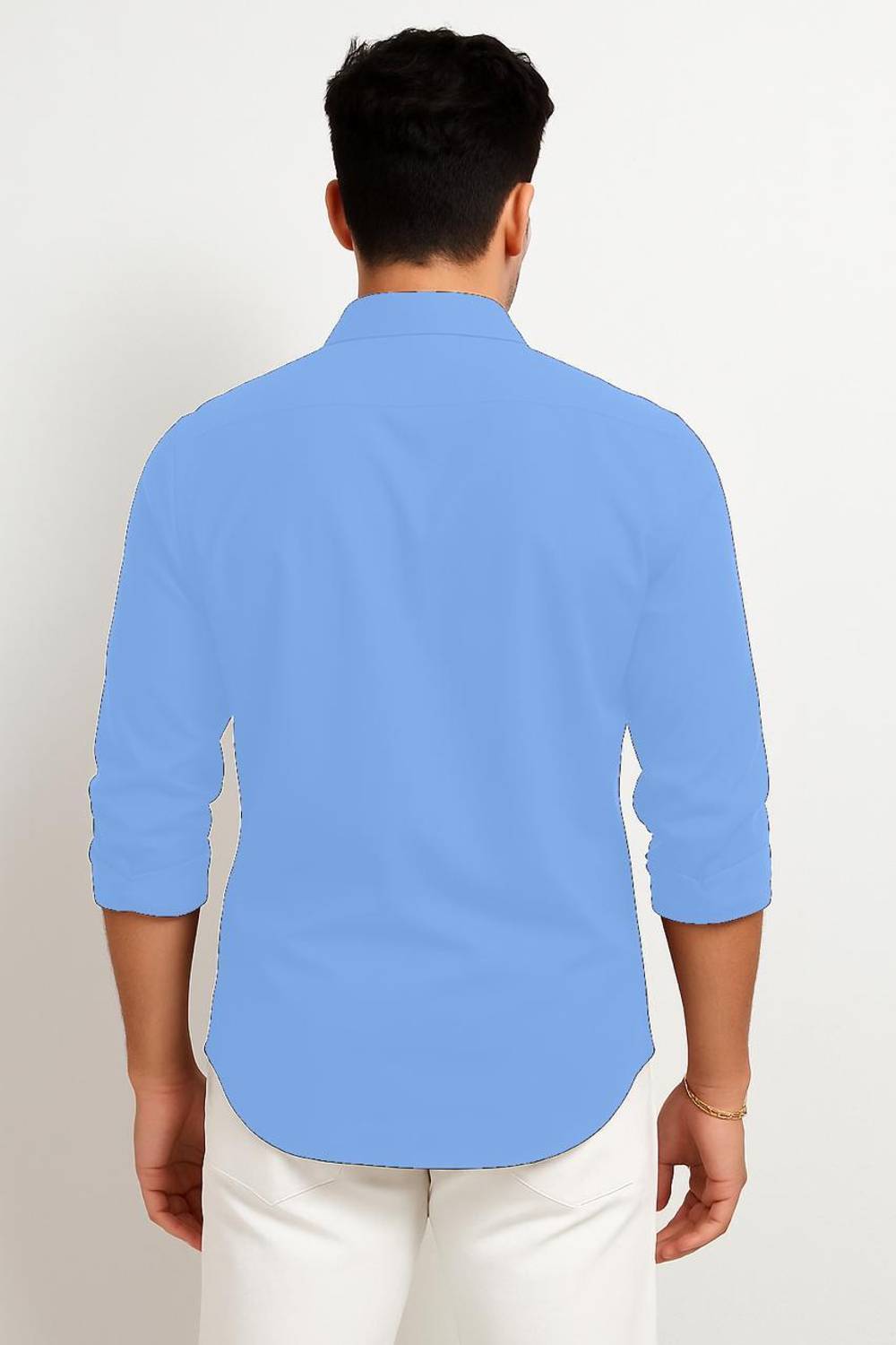 MACSAM Men Light Blue Casual Shirt - Image 2