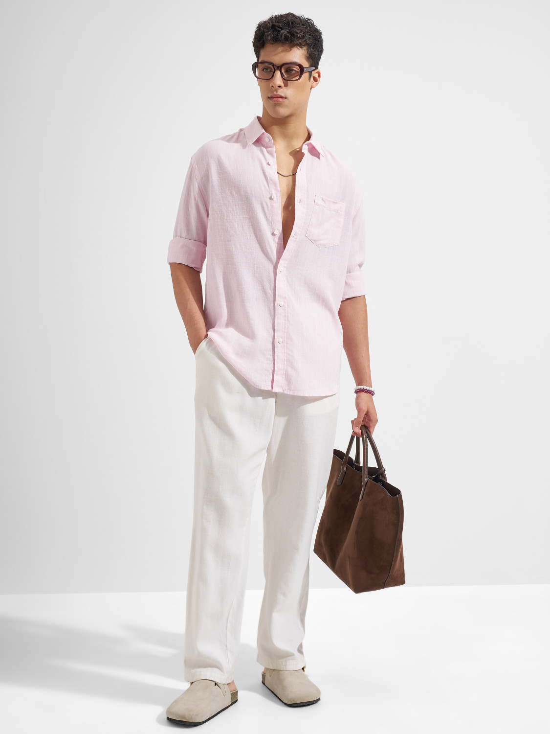 Image of HIGHLANDER Men Solid Casual Multicolor Shirt