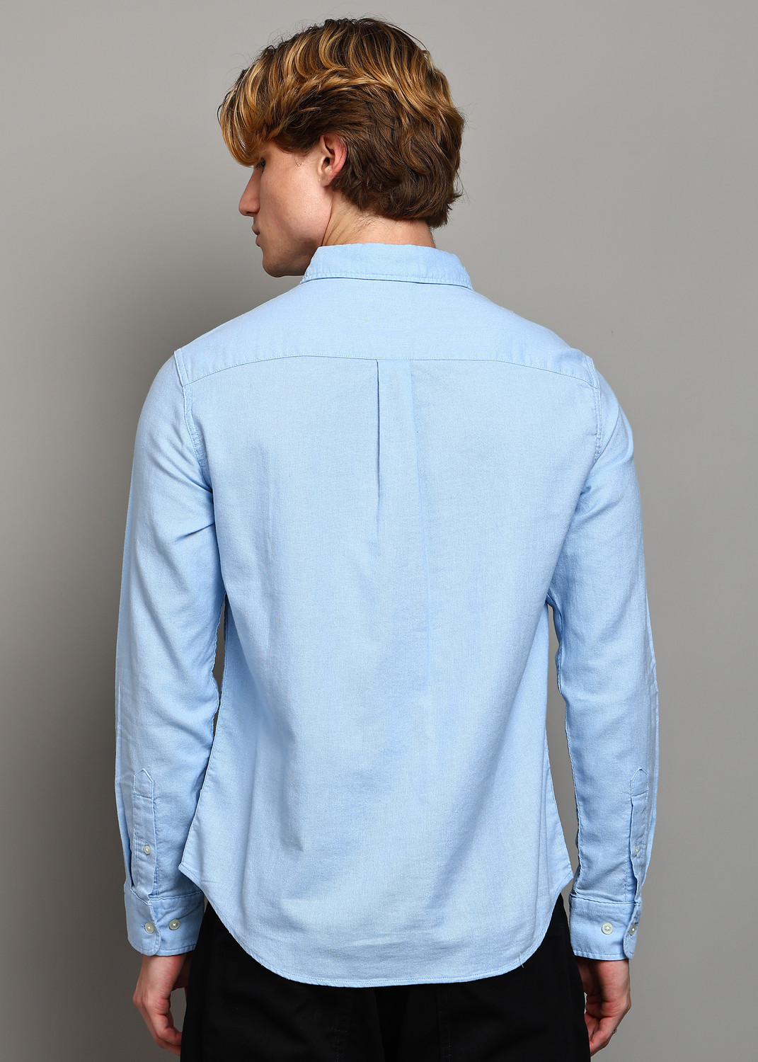 Image of LEVI'S Men Solid Casual Blue Shirt