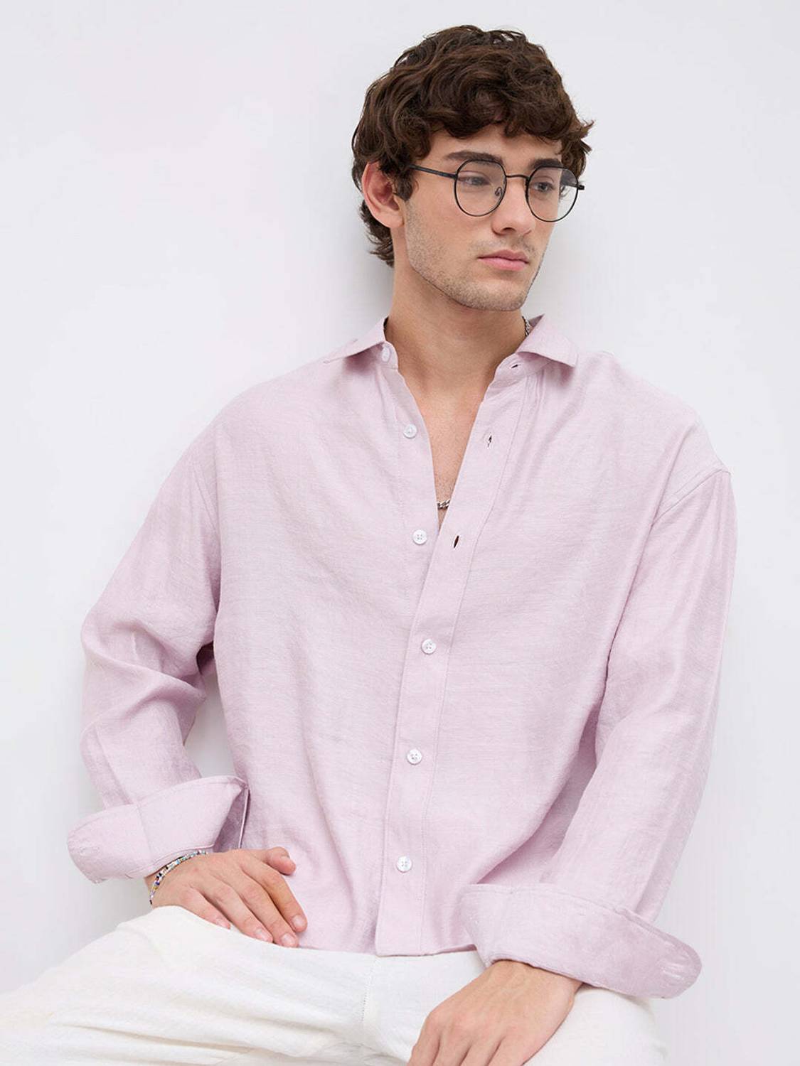 VASTRADO Men Pink Casual Shirt - Image 4