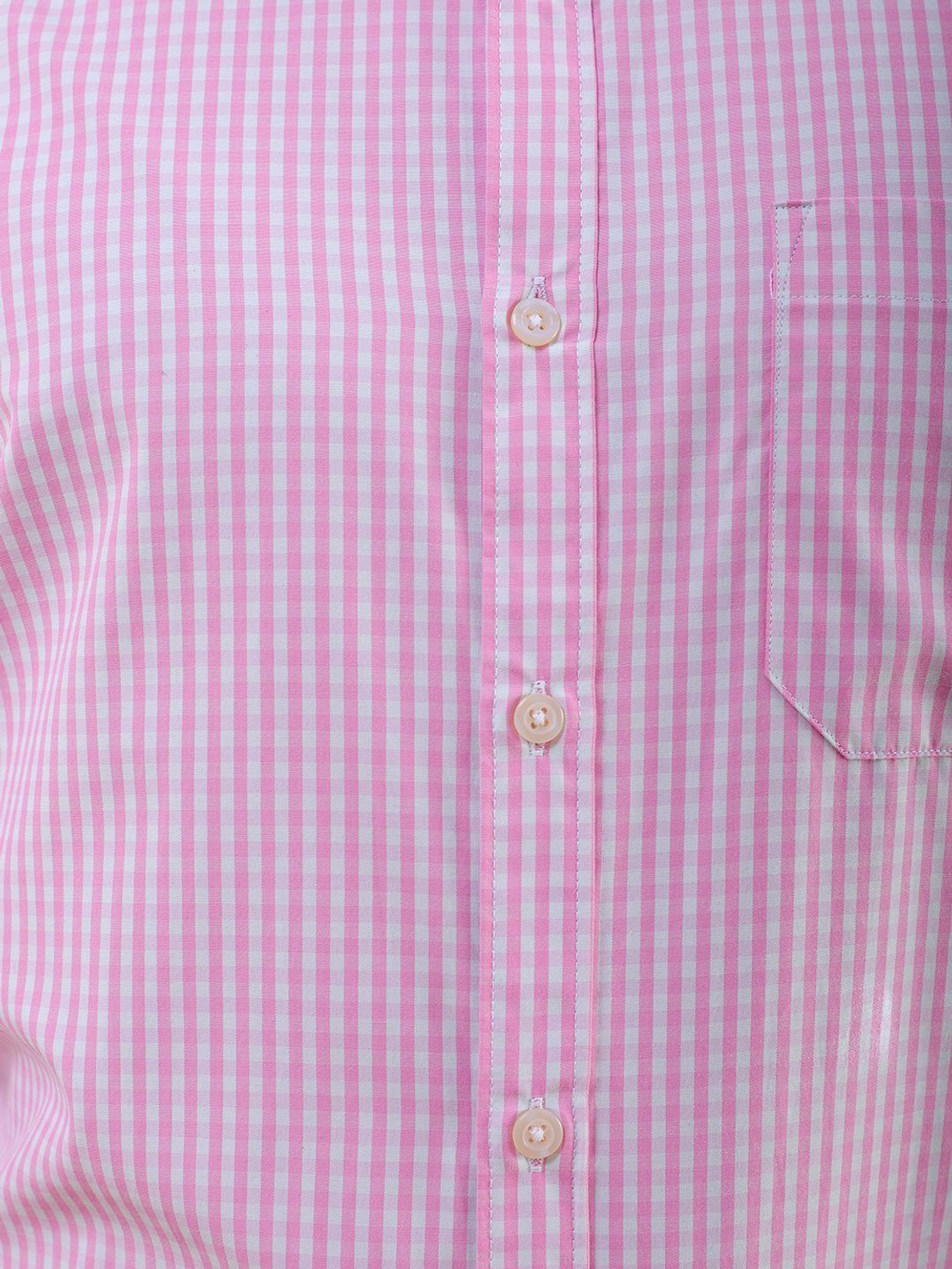 Image of The Indian Garage Co. Men Checkered Formal Pink Shirt