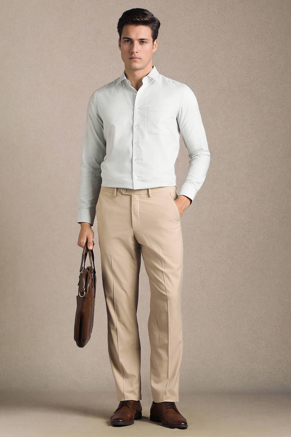 Image of LOUIS PHILIPPE Men Slim Fit Striped Formal Shirt