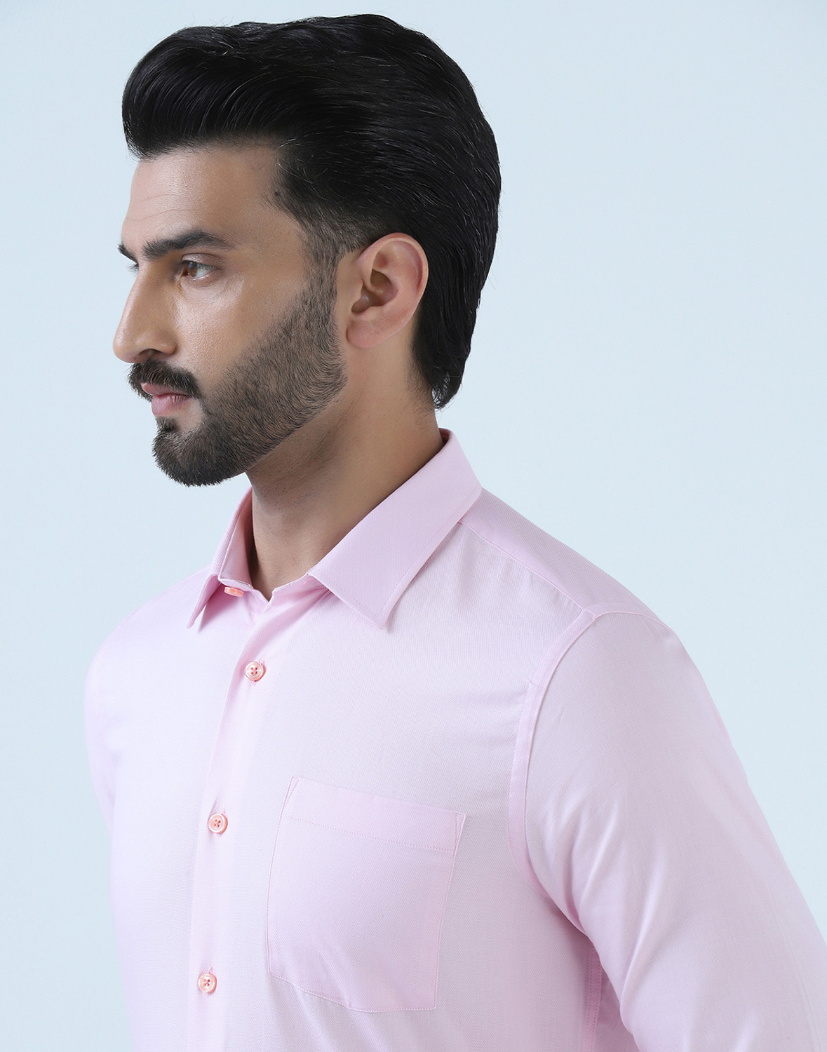 Image of Blackberrys Men Self Design Formal Pink Shirt