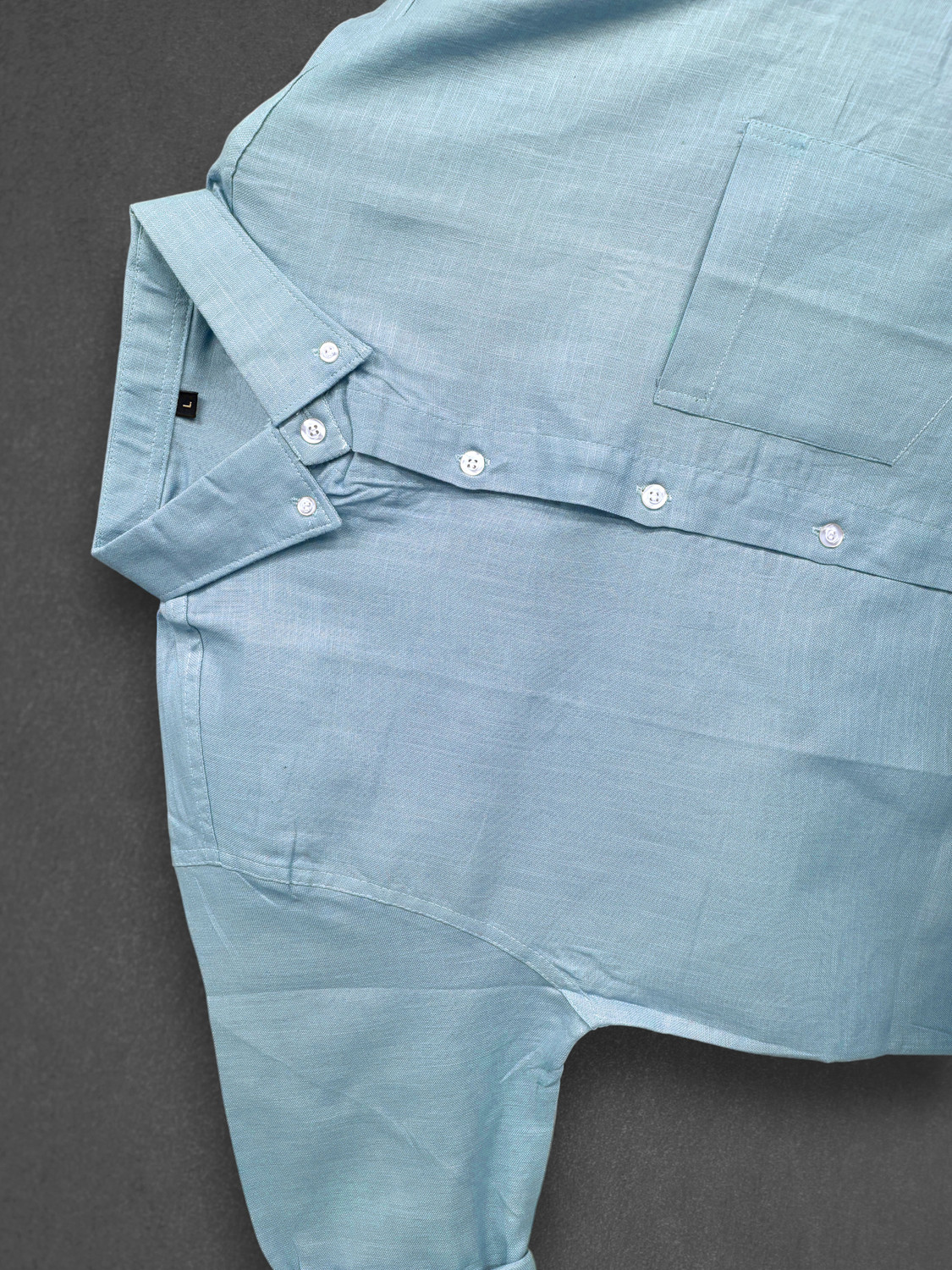 Image of METRONAUT Men Solid Casual Light Blue Shirt