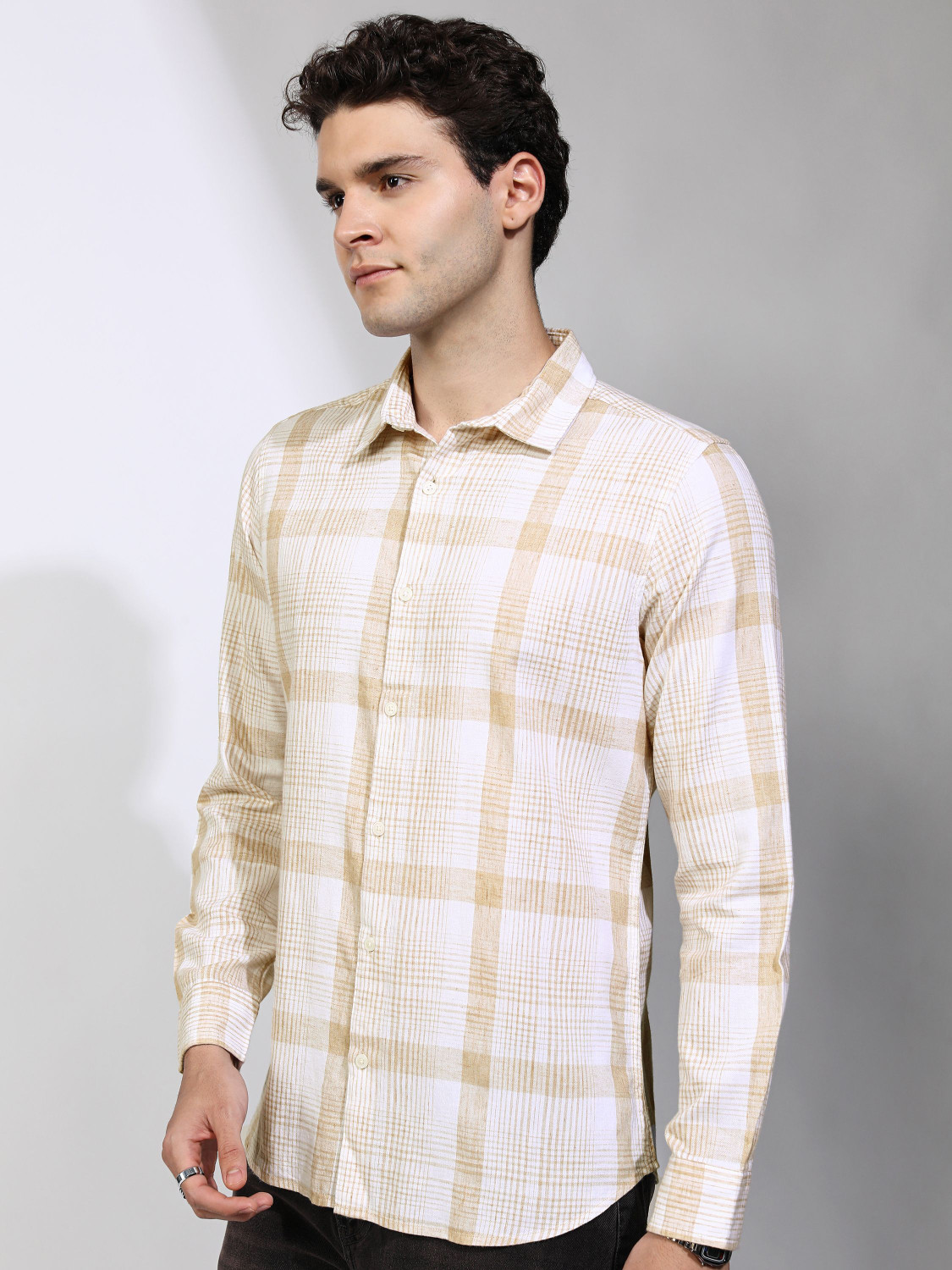 Image of HIGHLANDER Men Checkered Casual Multicolor Shirt
