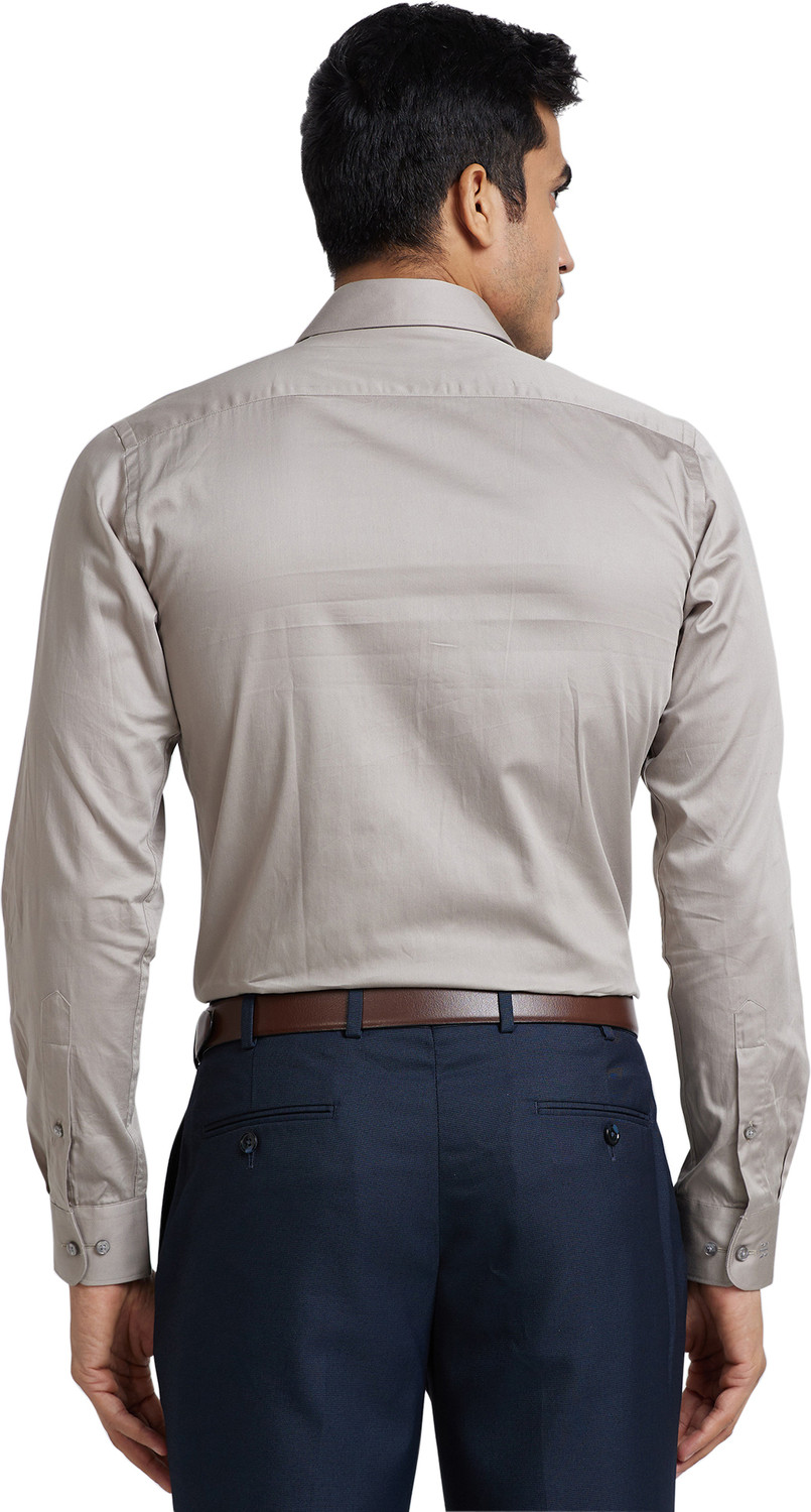 Image of Raymond Men Solid Formal Grey Shirt