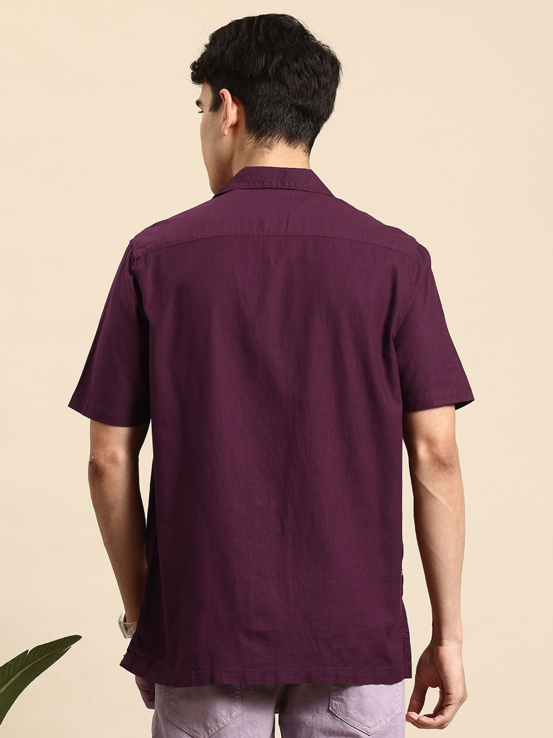 Image of Mast & Harbour Men Self Design Casual Brown Shirt