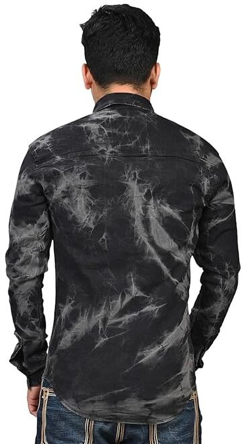 Image of Styloketh Men Printed Casual Black Shirt