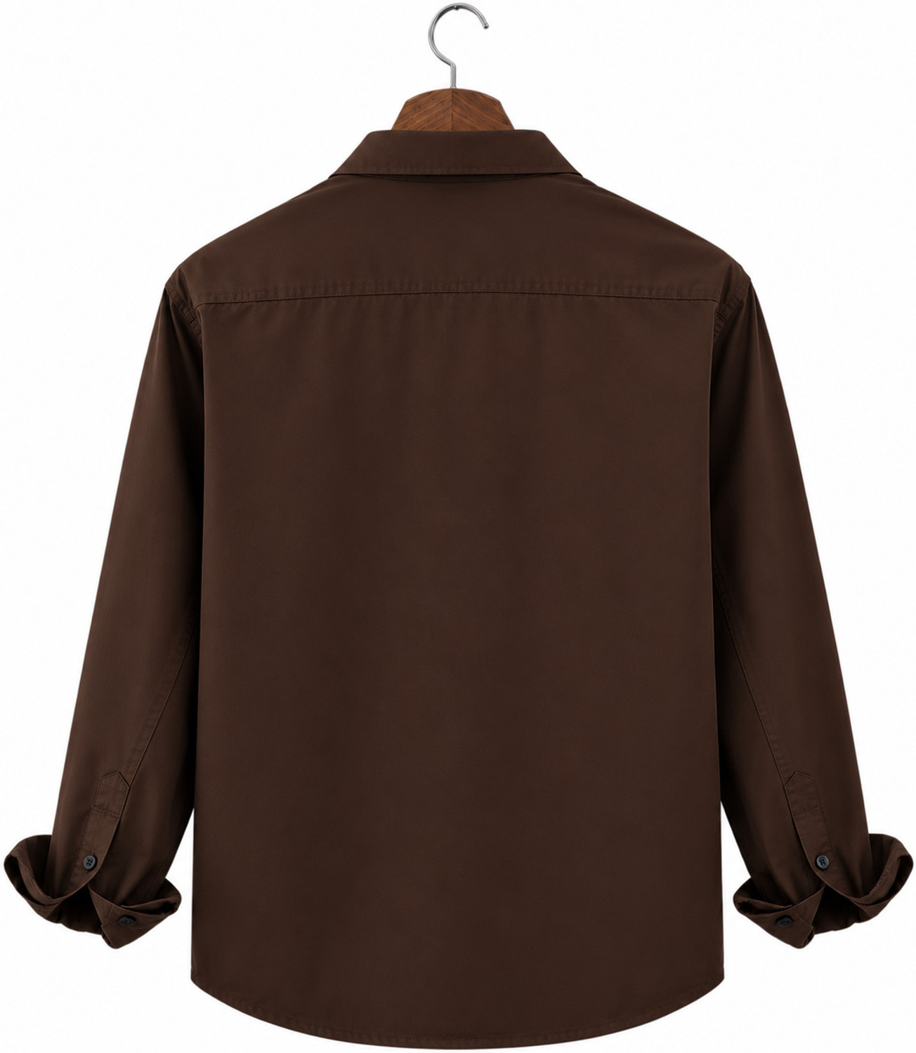 Image of METRONAUT Men Solid Casual Brown Shirt