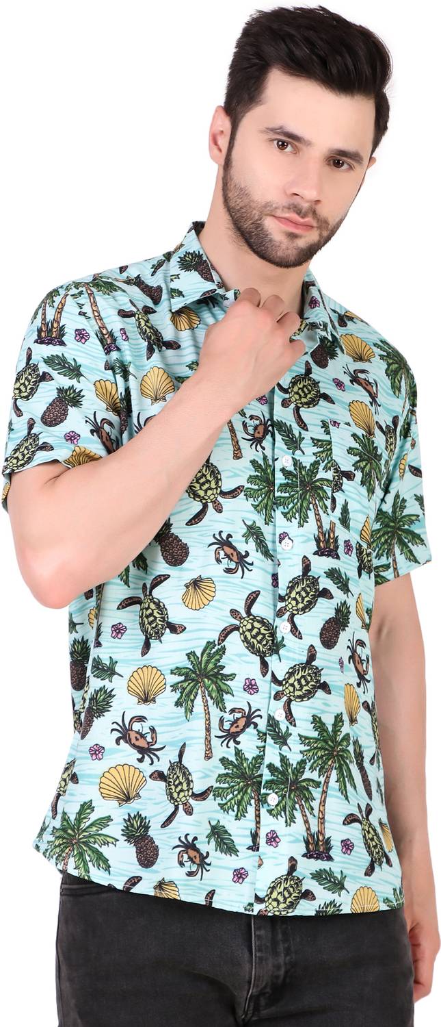 ACCOX Men Printed Beach Wear Multicolor Shirt