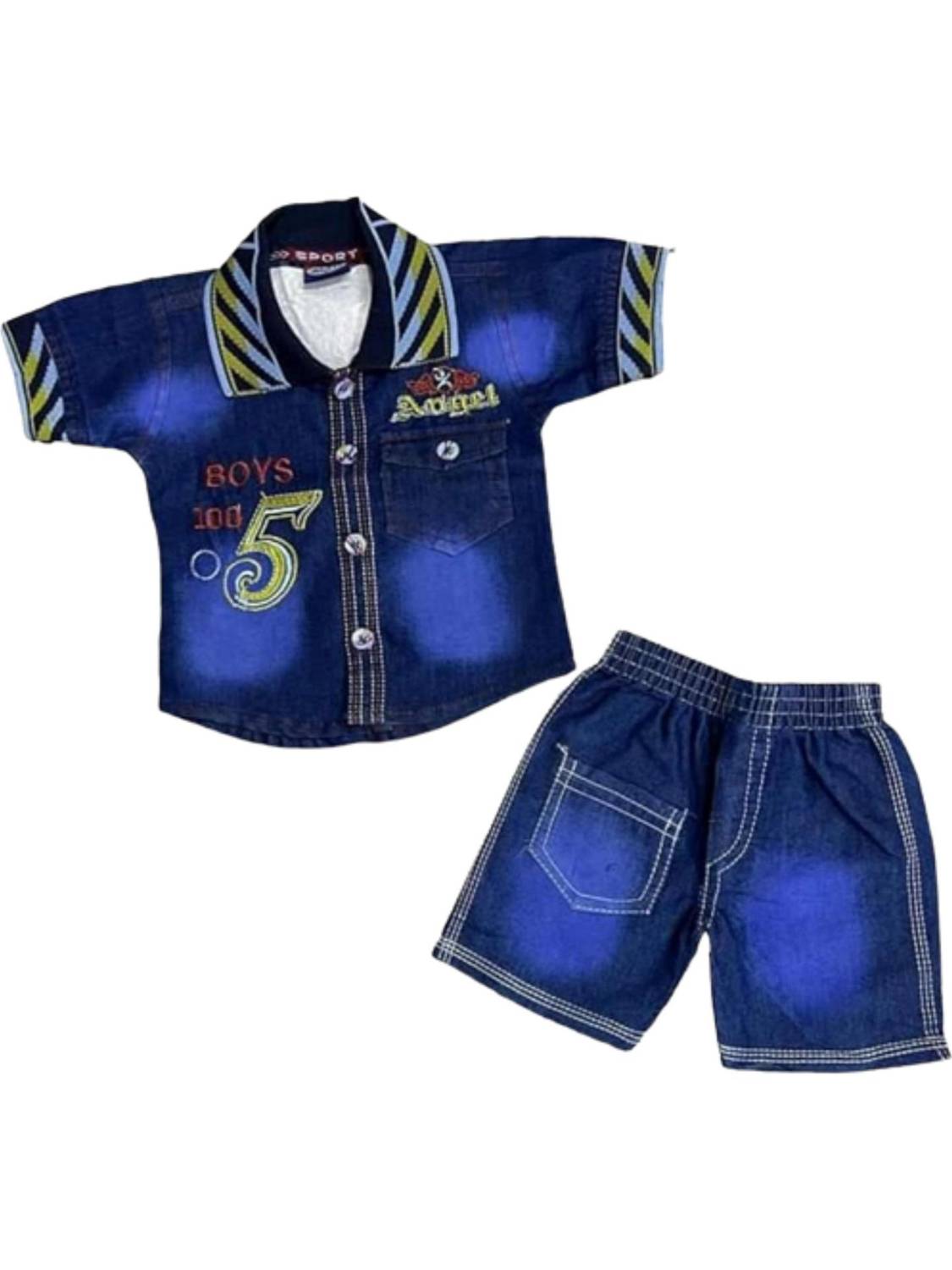 avnish Baby Boys & Baby Girls Solid Casual Blue Shirt