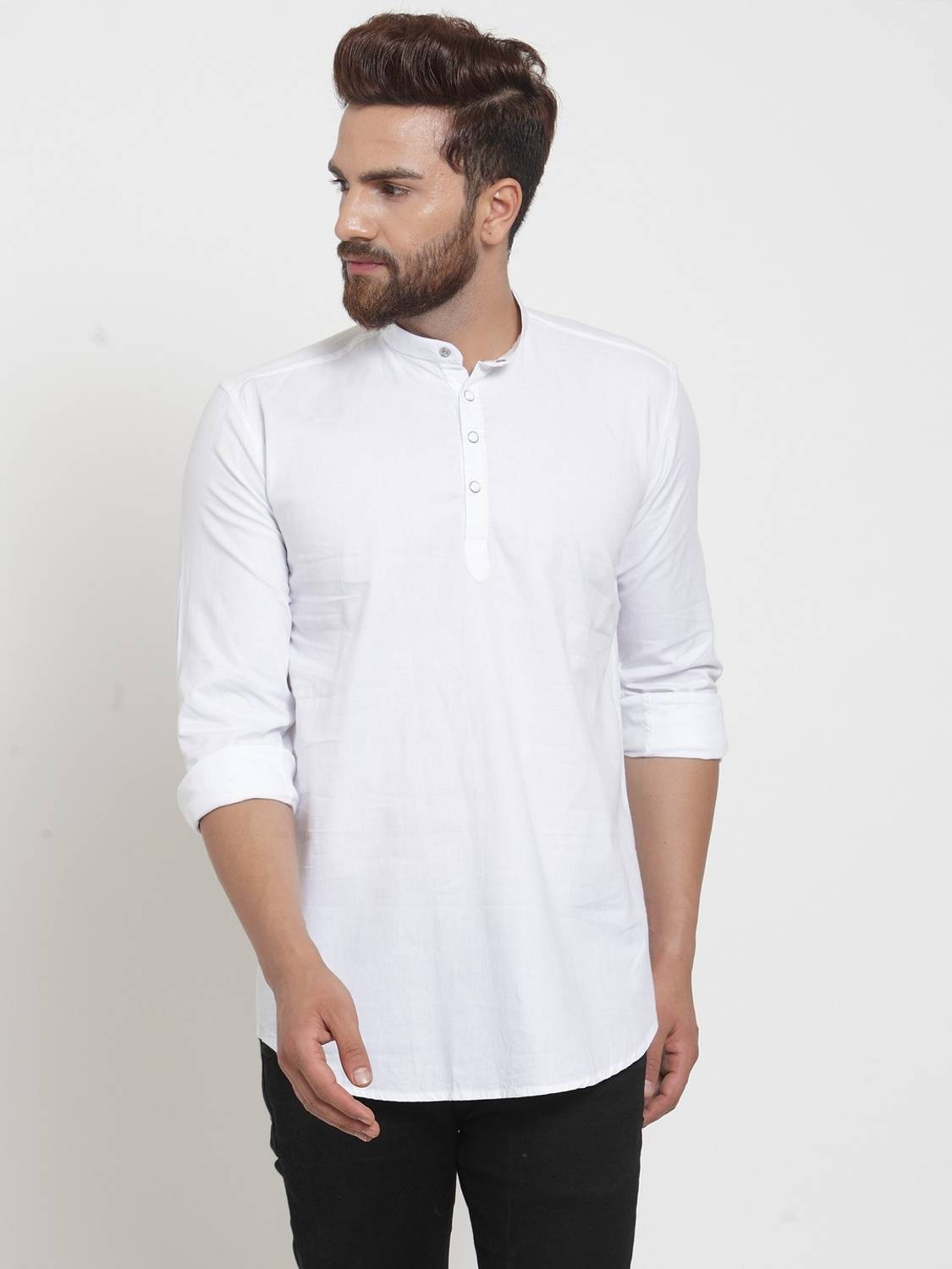A-Okay Men Solid Straight Kurta