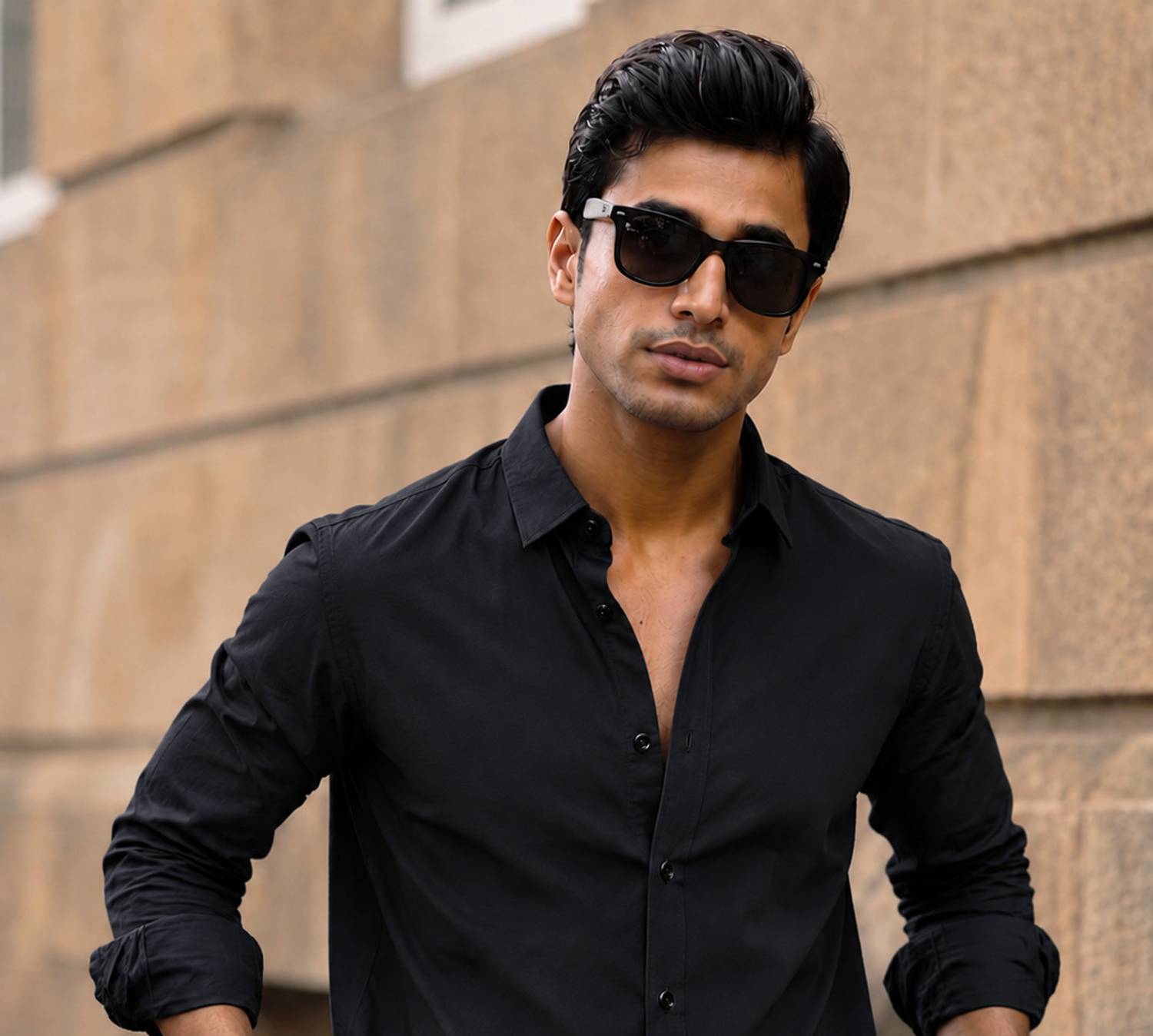 FEBZZKOM Men Black Casual Shirt - Image 4