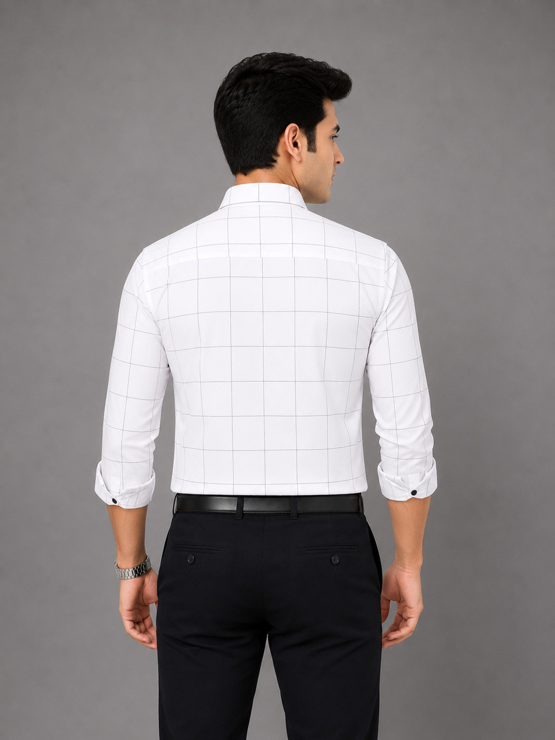 Image of Erica Men Checkered Casual Pink Shirt