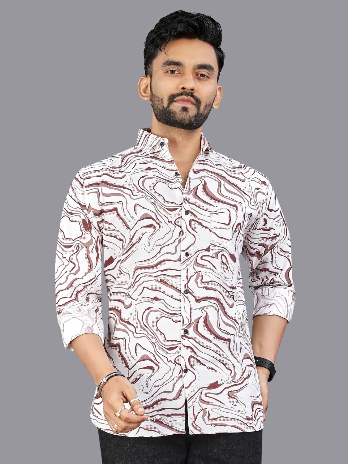 ADWYN PETER Men Printed Casual Multicolor Shirt