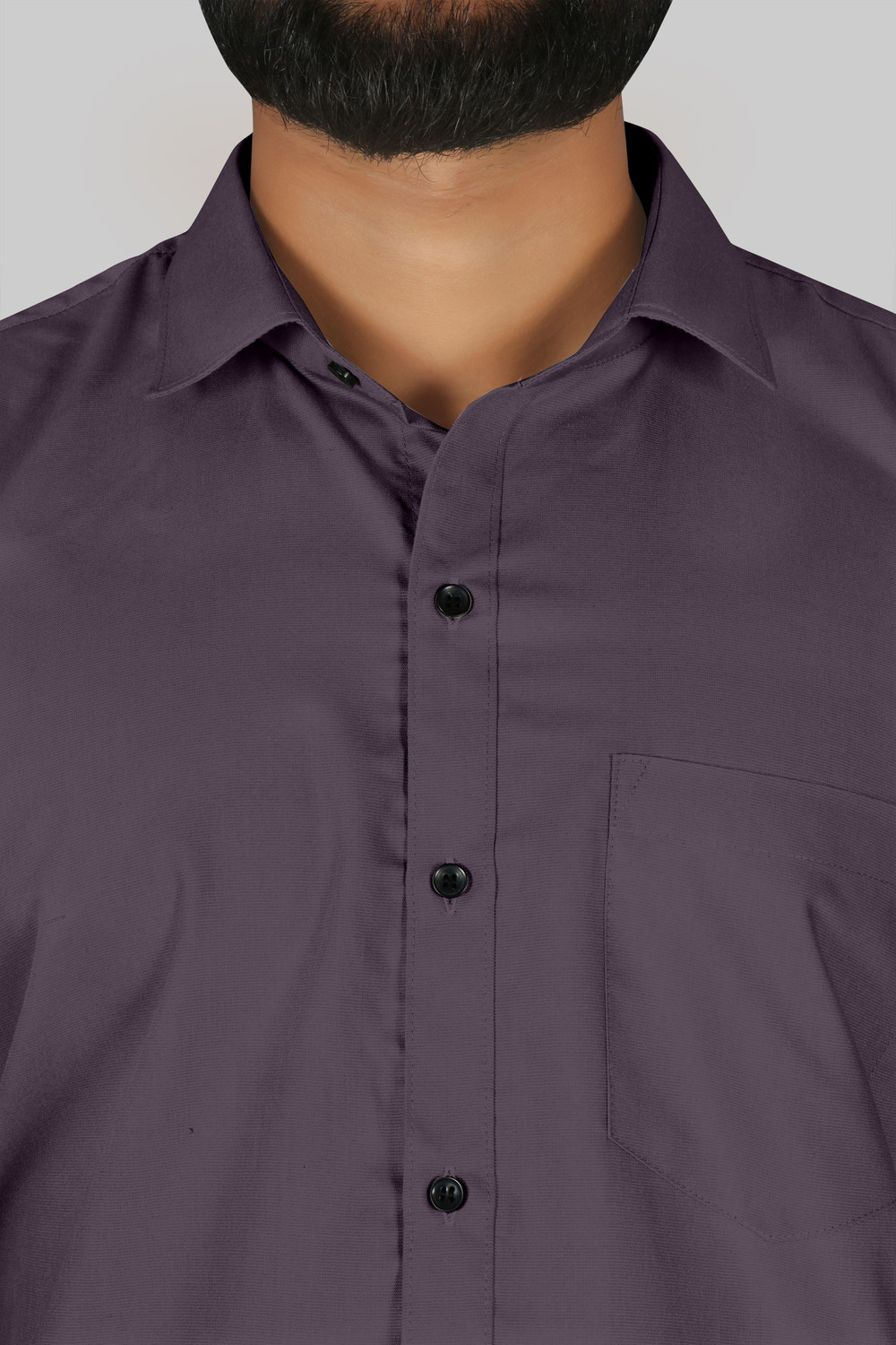 Image of FIBERMILL Men Solid Formal Purple Shirt
