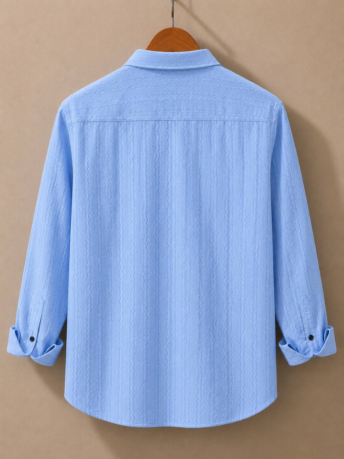 VELLOSTA Men Light Blue Casual Shirt - Image 2