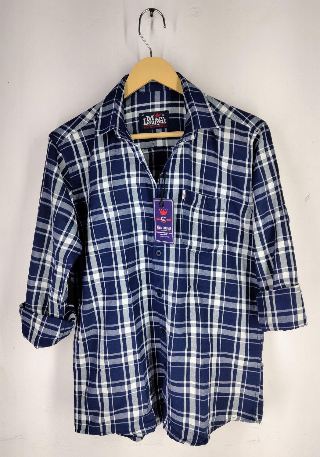 Image of Marc Laurent Men Checkered Casual Multicolor Shirt
