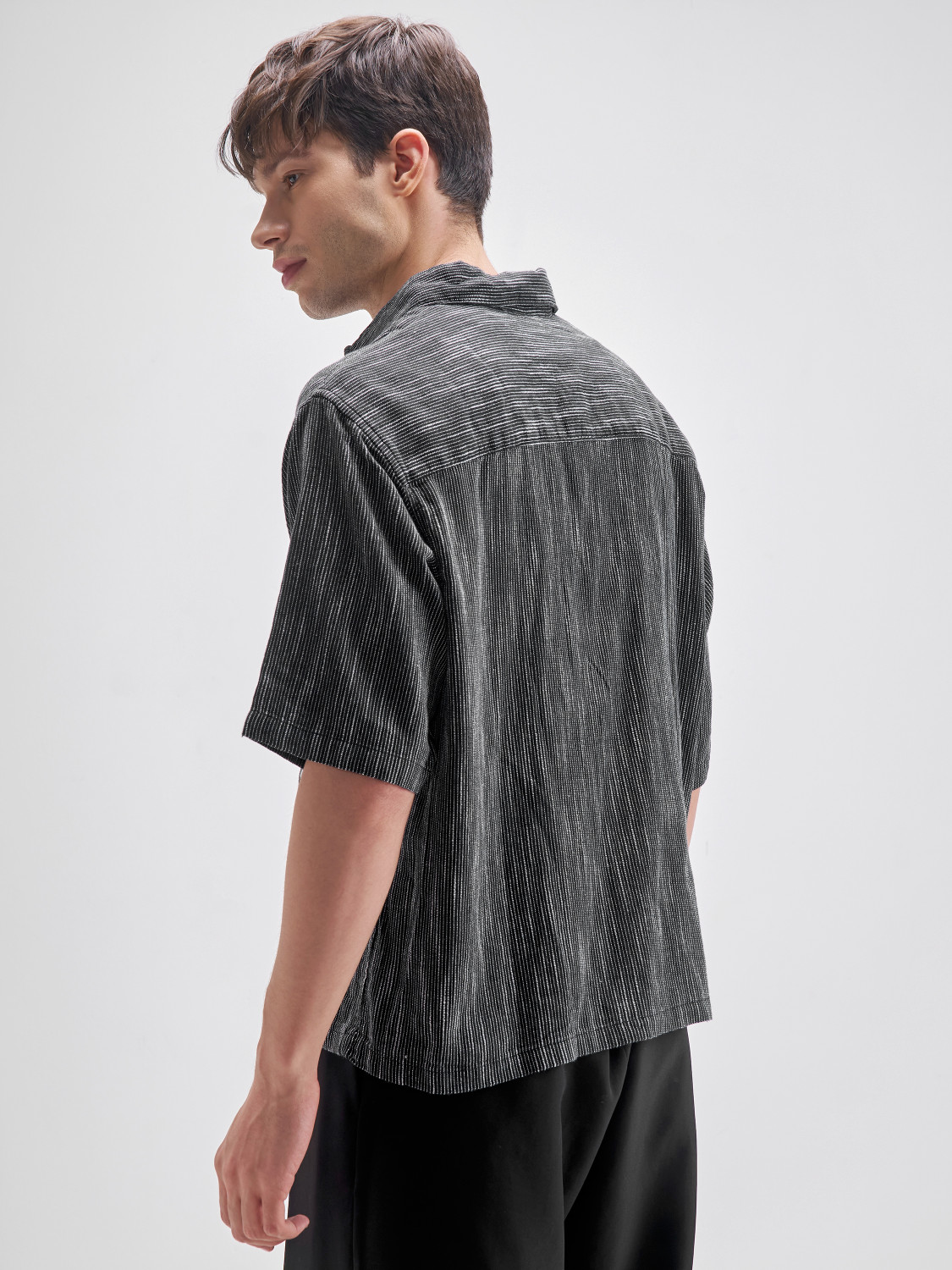 Image of HIGHLANDER Men Printed Casual Black Shirt