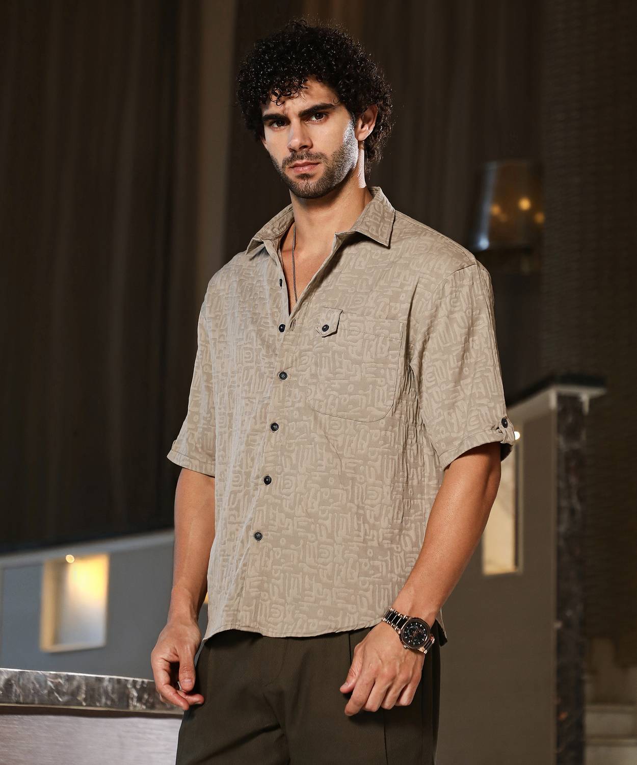 CAHOOT Men Beige Casual Shirt - Image 2