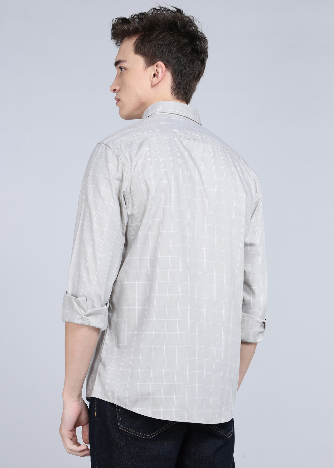 Image of Louis Philippe Sport Men Slim Fit Checkered Casual Shirt