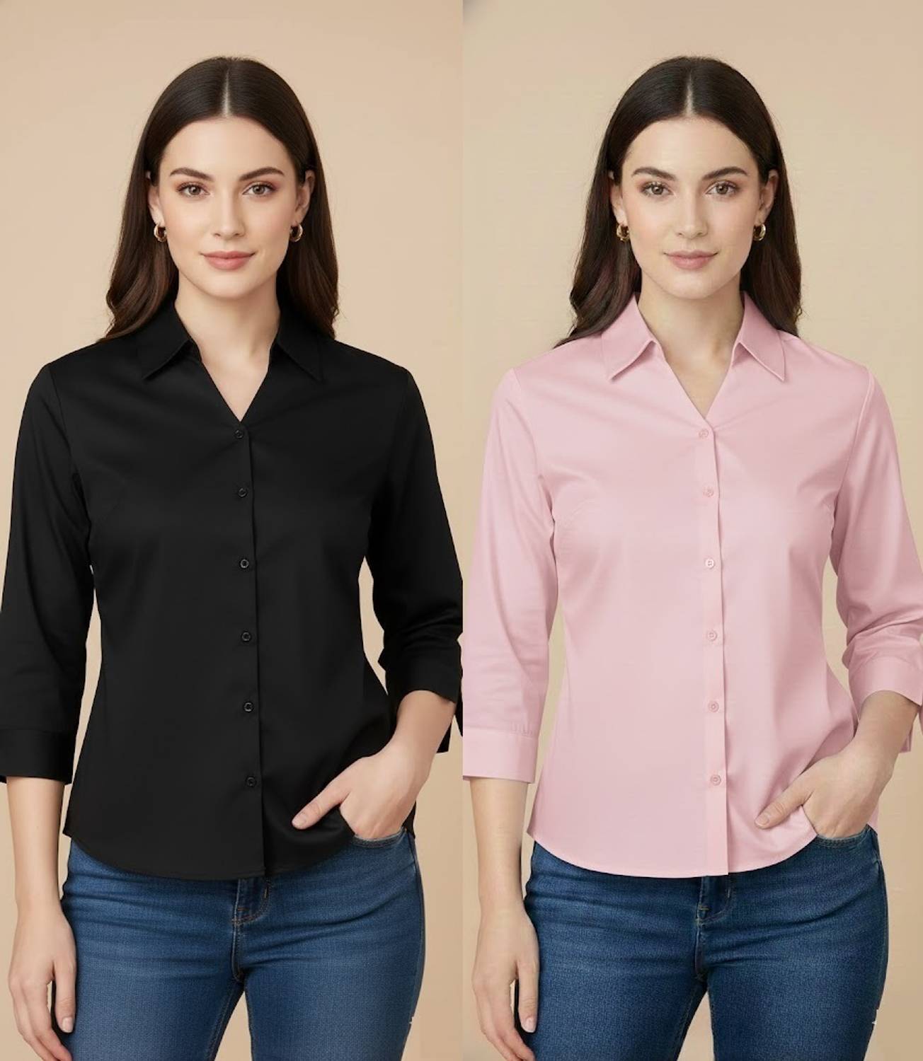 Prieto Women Solid Formal Multicolor Shirt