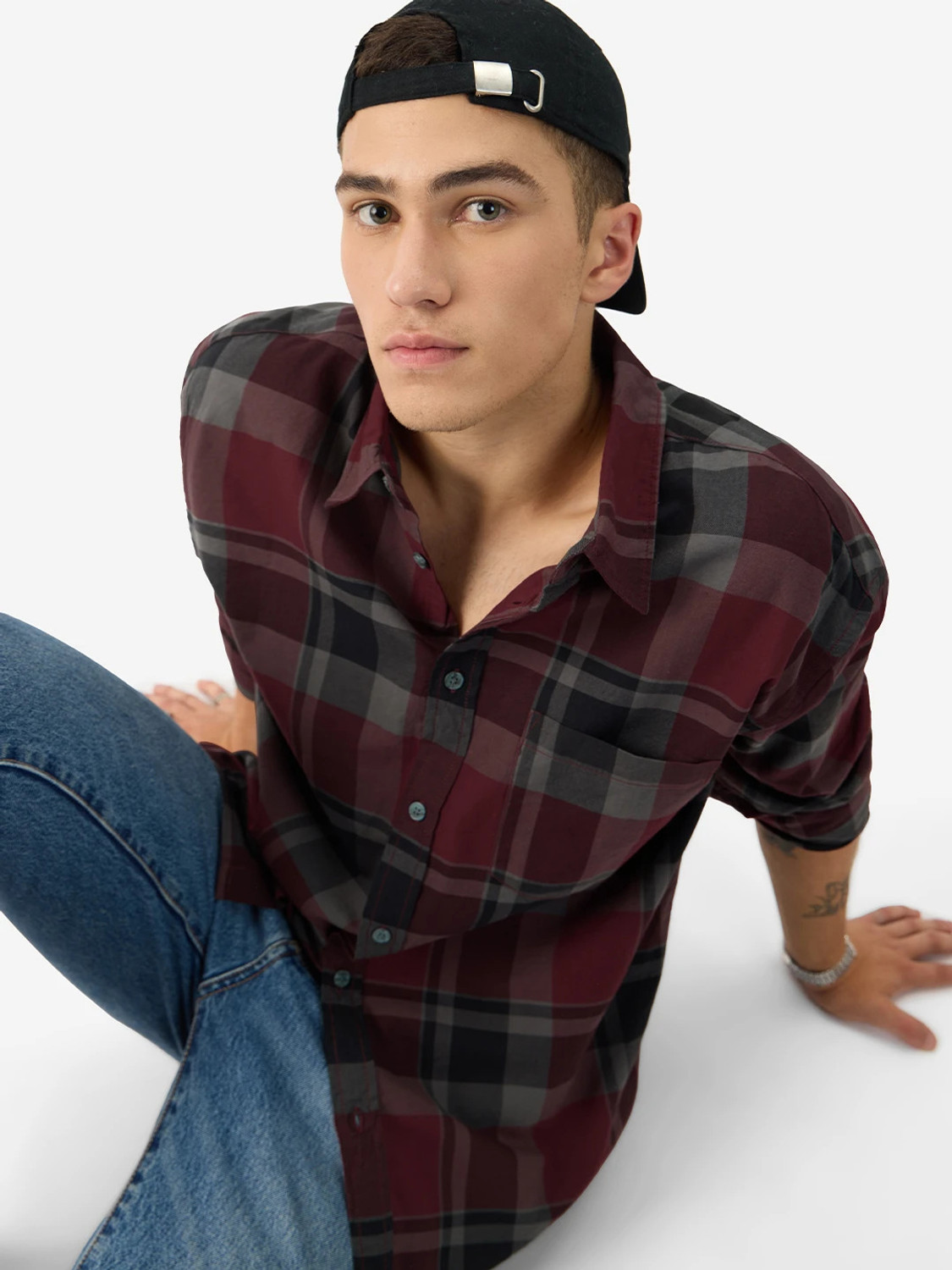 Image of The Souled Store Men Checkered Casual Multicolor Shirt