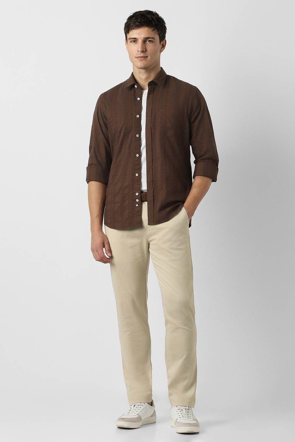 PETER ENGLAND Men Brown Casual Shirt - Image 2