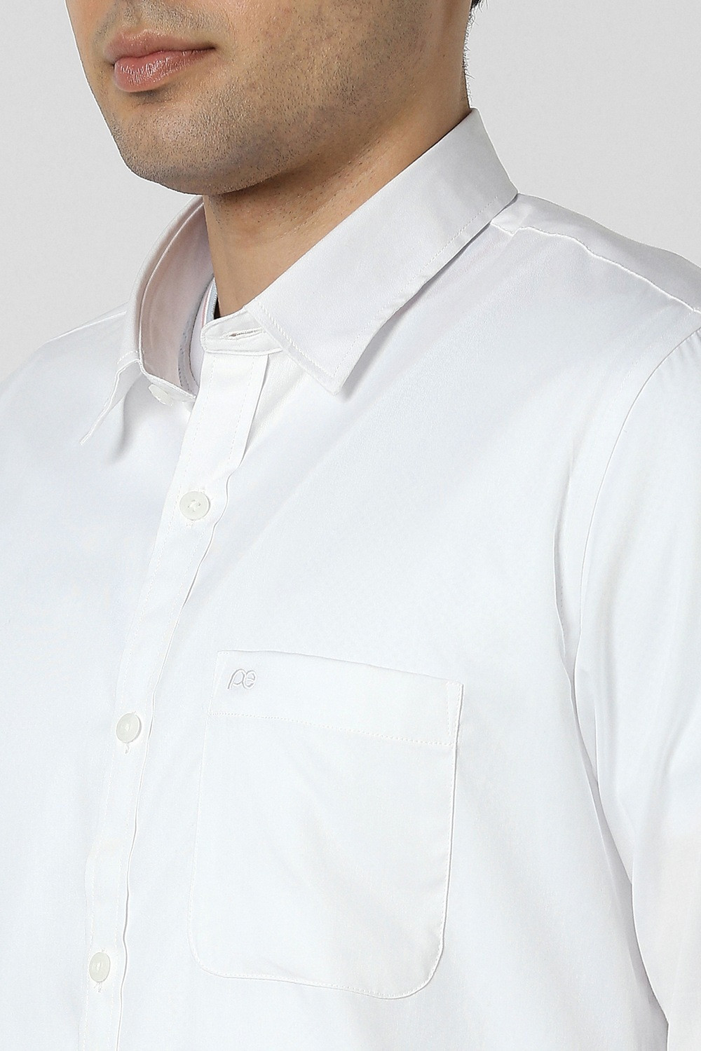 Image of PETER ENGLAND Men Solid Casual White Shirt