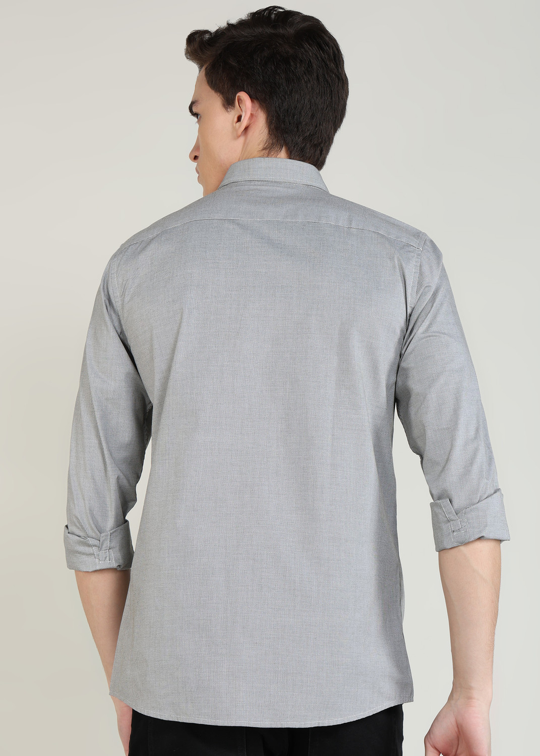 Image of PETER ENGLAND Men Self Design Casual Green Shirt