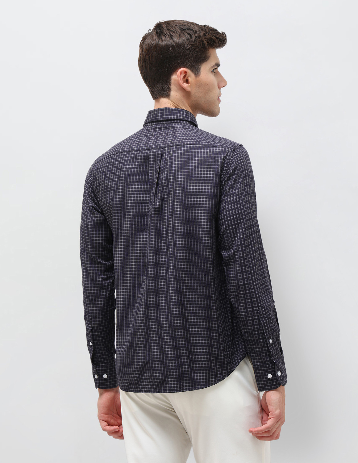 Image of U.S. POLO ASSN. Men Checkered Casual Purple Shirt