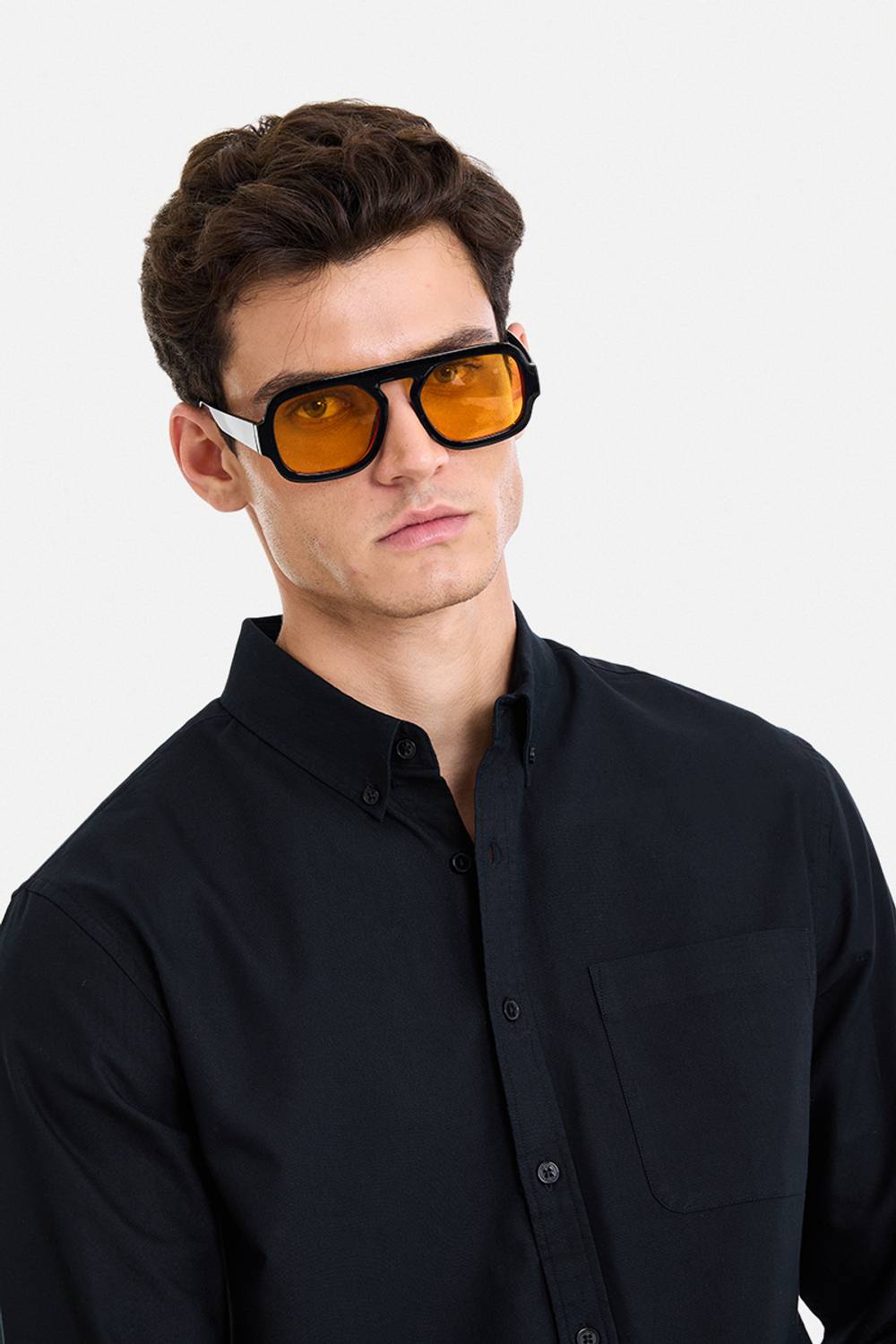 Snitch Men Solid Casual Black Shirt - Image 3
